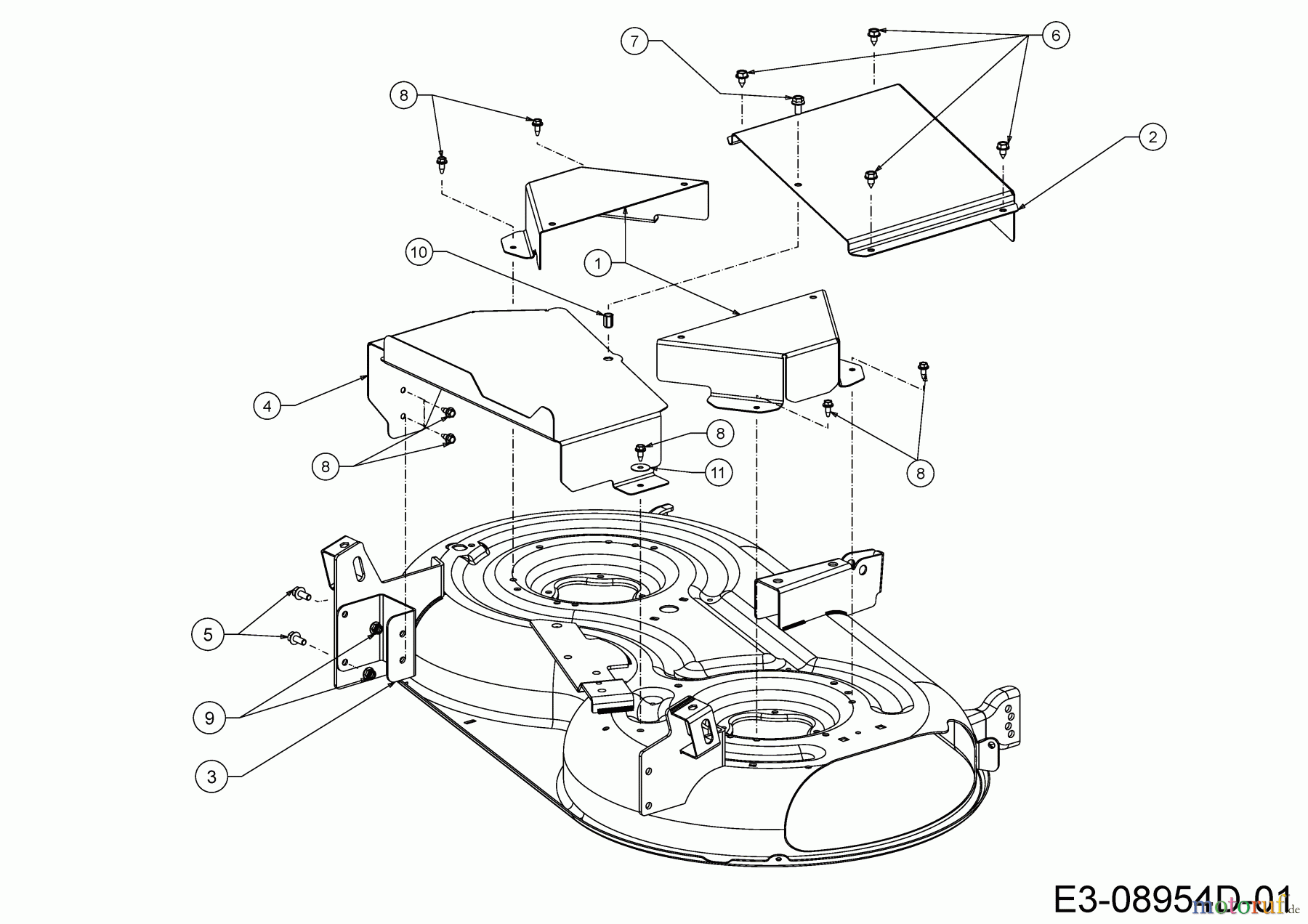  Cub Cadet Zero Turn XZ5 L107 17AAEACS603 (2020) Cover mowing deck