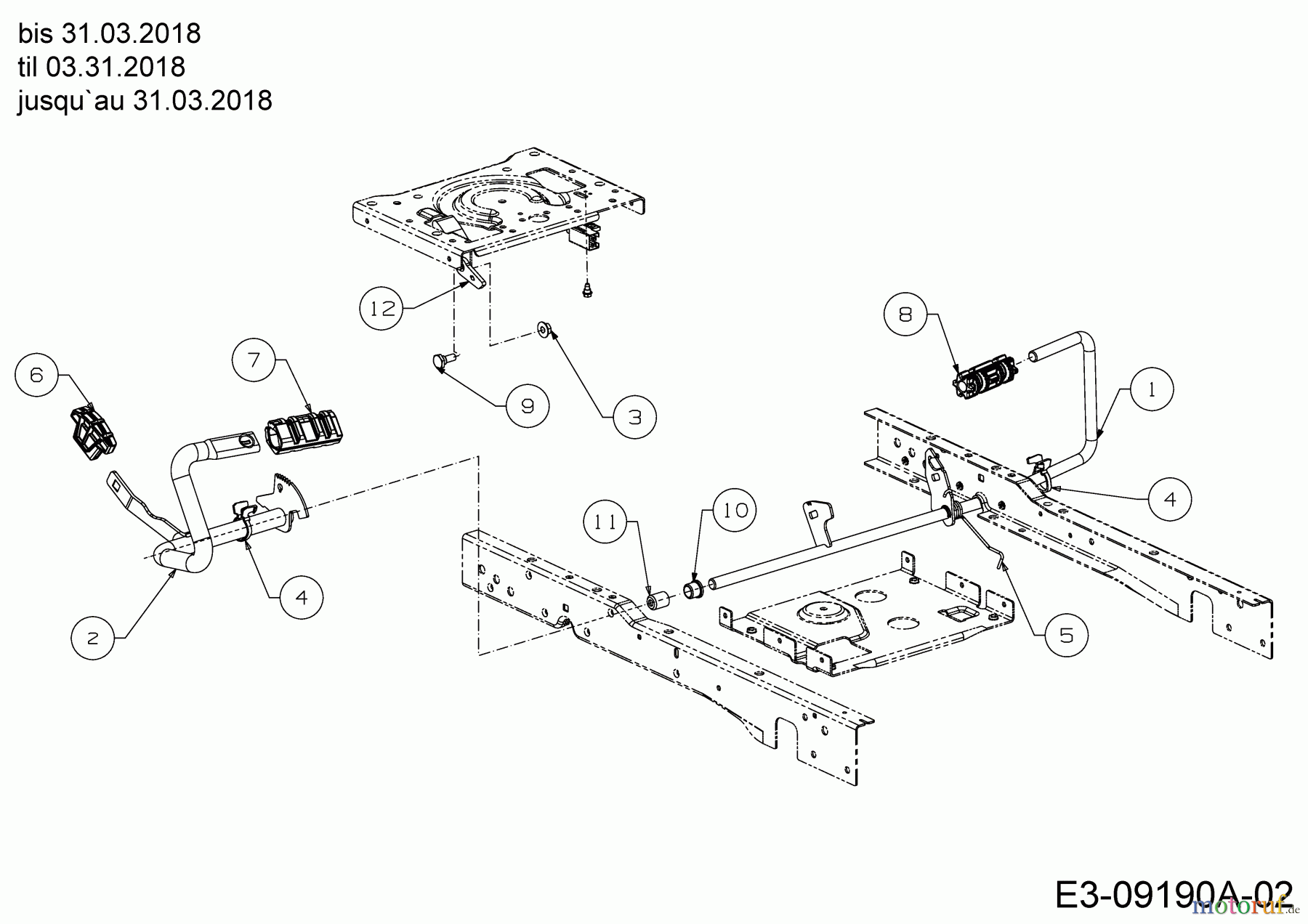  Cub Cadet Lawn tractors XT2 PS117 13AGA1CT603  (2019) Pedals til 03.31.2018