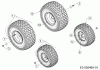 Cub Cadet XT1 OS96 13B8A1CF603 (2020) Listas de piezas de repuesto y dibujos Wheels 15x6 / 20x10