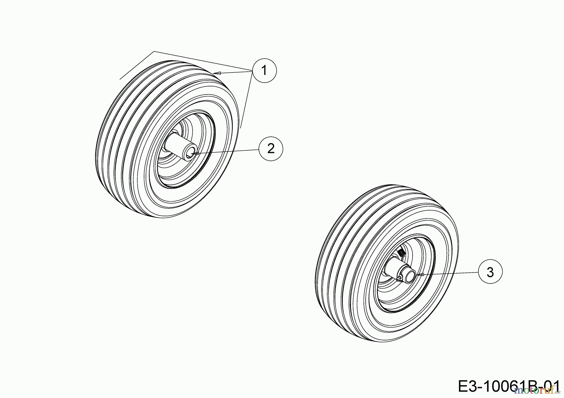  Cub Cadet Zero Turn XZ1 107 17DMCACS603  (2019) Front wheels 11x4