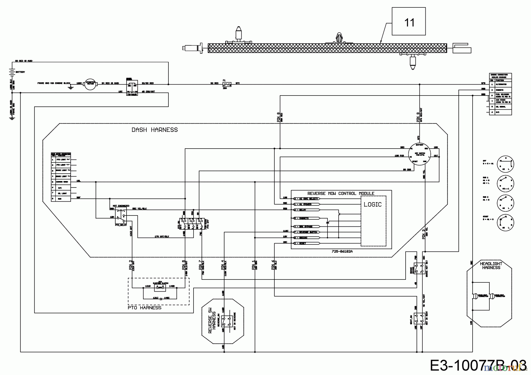  Cub Cadet Lawn tractors XT1 OR106 13C8A1CR603  (2020) Wiring diagram electric clutch