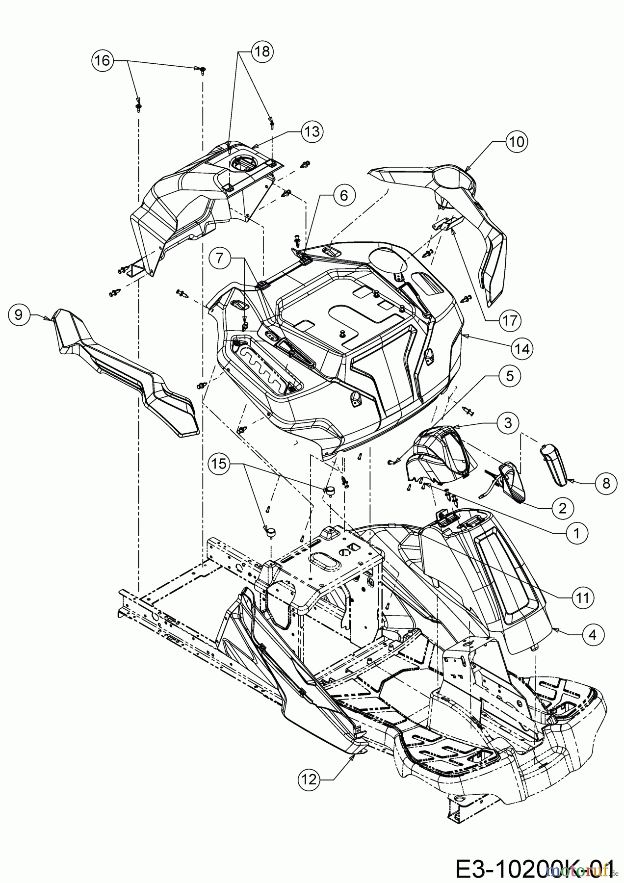  Cub Cadet E-Lawn tractors LR2 ES76 33AA27JD603 (2020) Cover panels