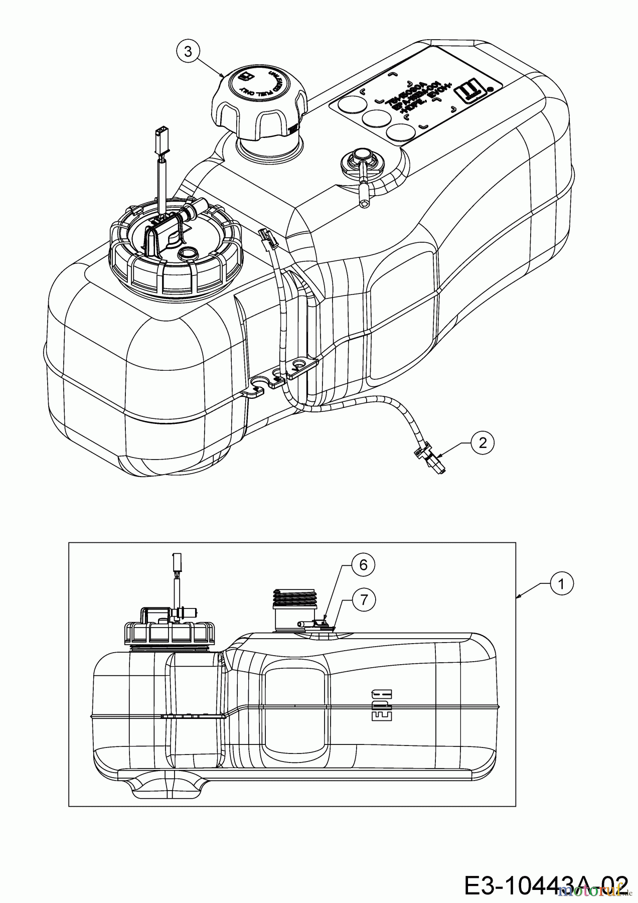  Cub Cadet Zero Turn XZ2 117I 17AWCBYT603  (2019) Fuel tank