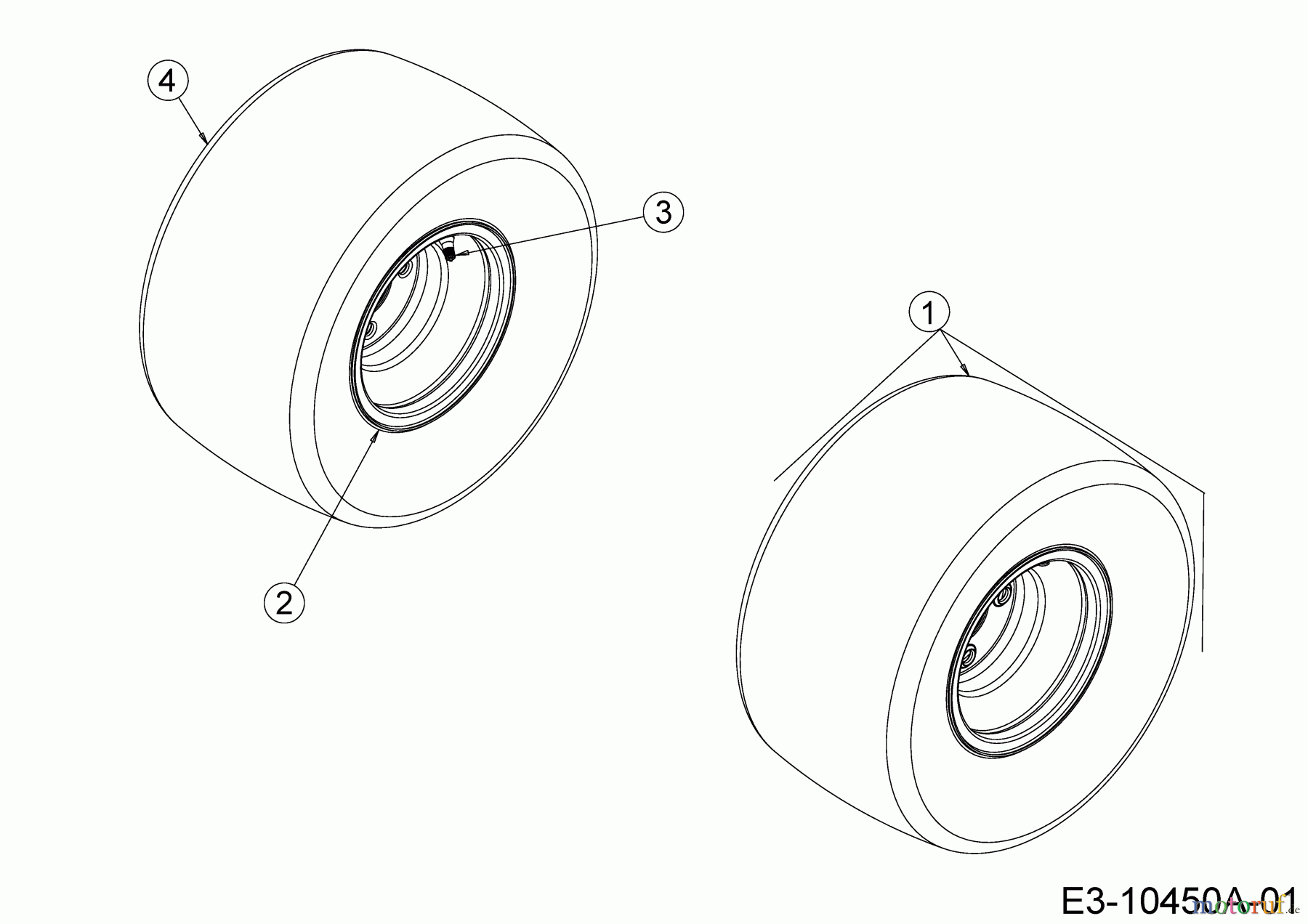  Cub Cadet Zero Turn XZ1 127 17CICACQ603  (2019) Rear wheels 18x9.5