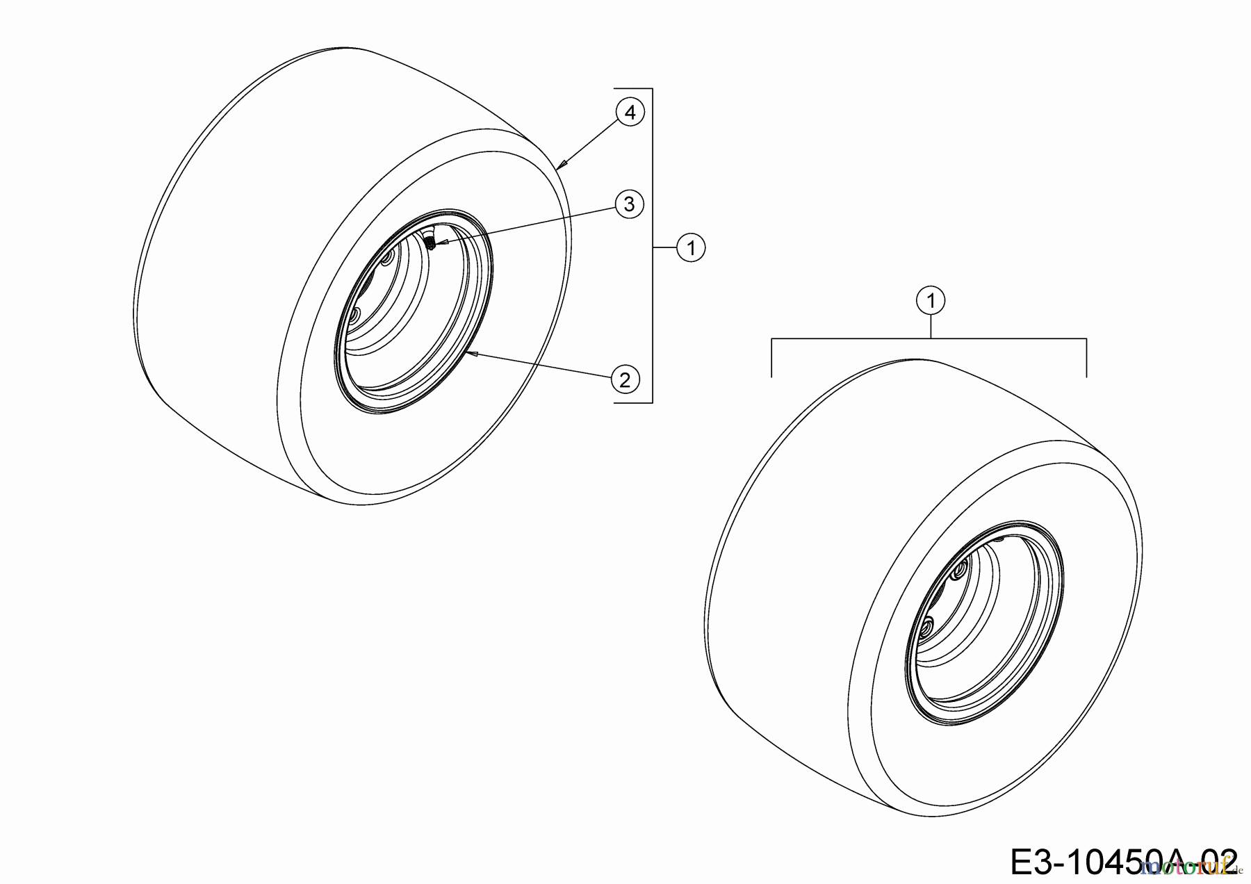  Cub Cadet Zero Turn XZ2 127 17BICBYQ603  (2020) Rear wheels 18x9.5