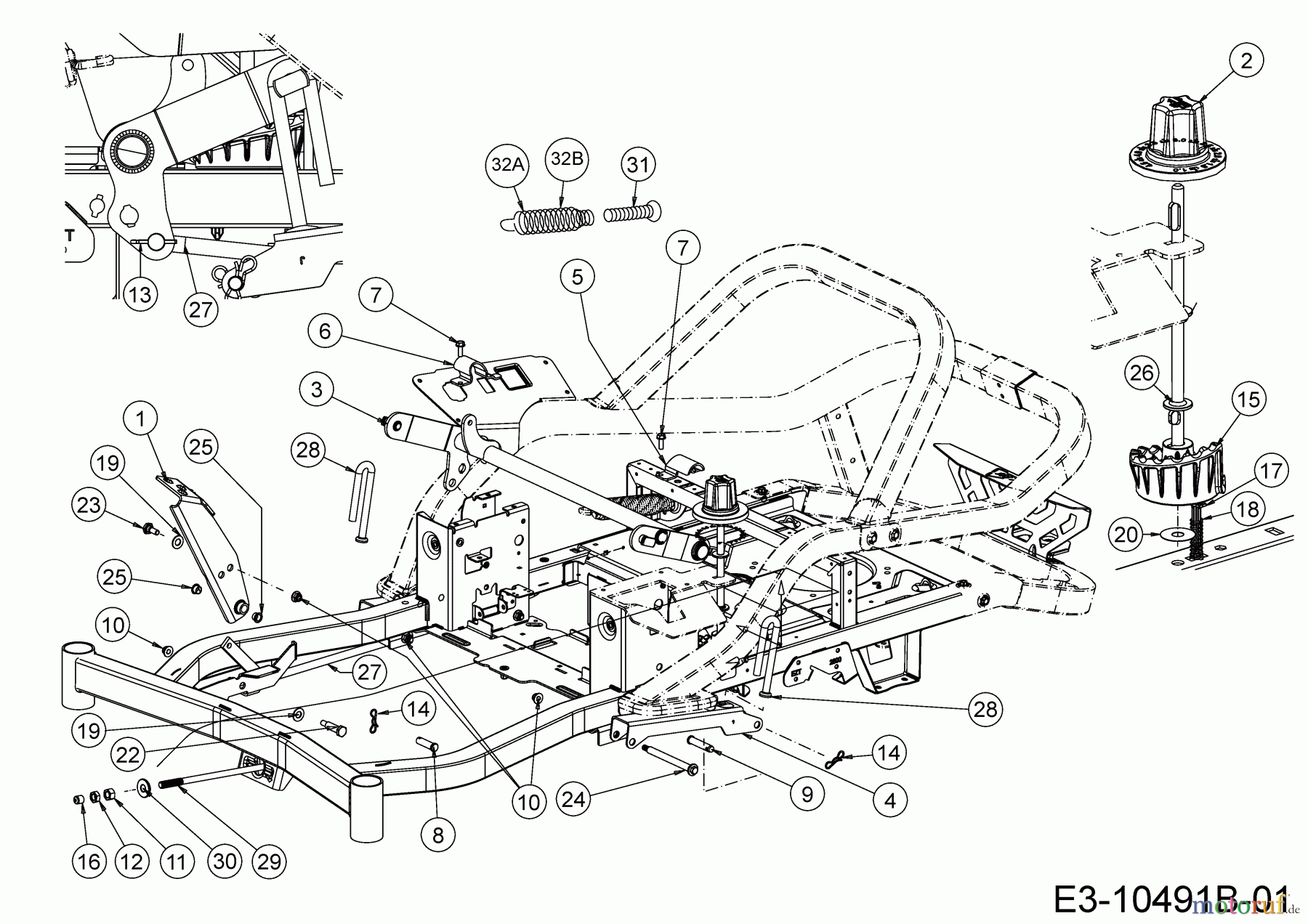  Cub Cadet Zero Turn XZ5 L107 17AAEACS603 (2020) Deck lift