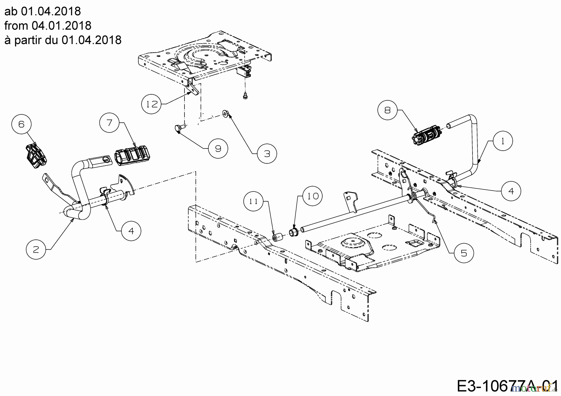  Cub Cadet Lawn tractors XT2 PS117I 13BZA1CN603  (2019) Pedals from 04.01.2018
