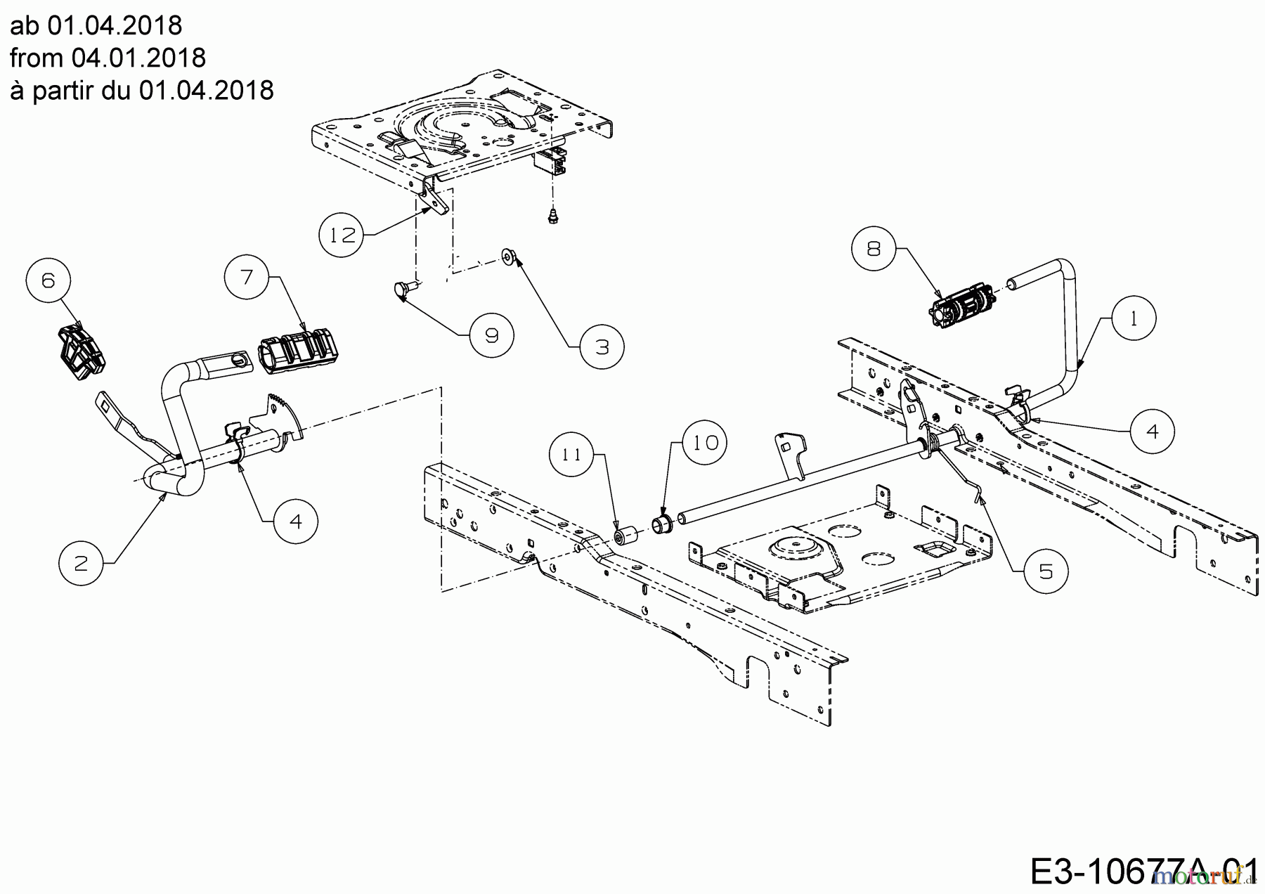  Cub Cadet Lawn tractors XT2 PS107 13BGA1CS603  (2020) Pedals from 04.01.2018