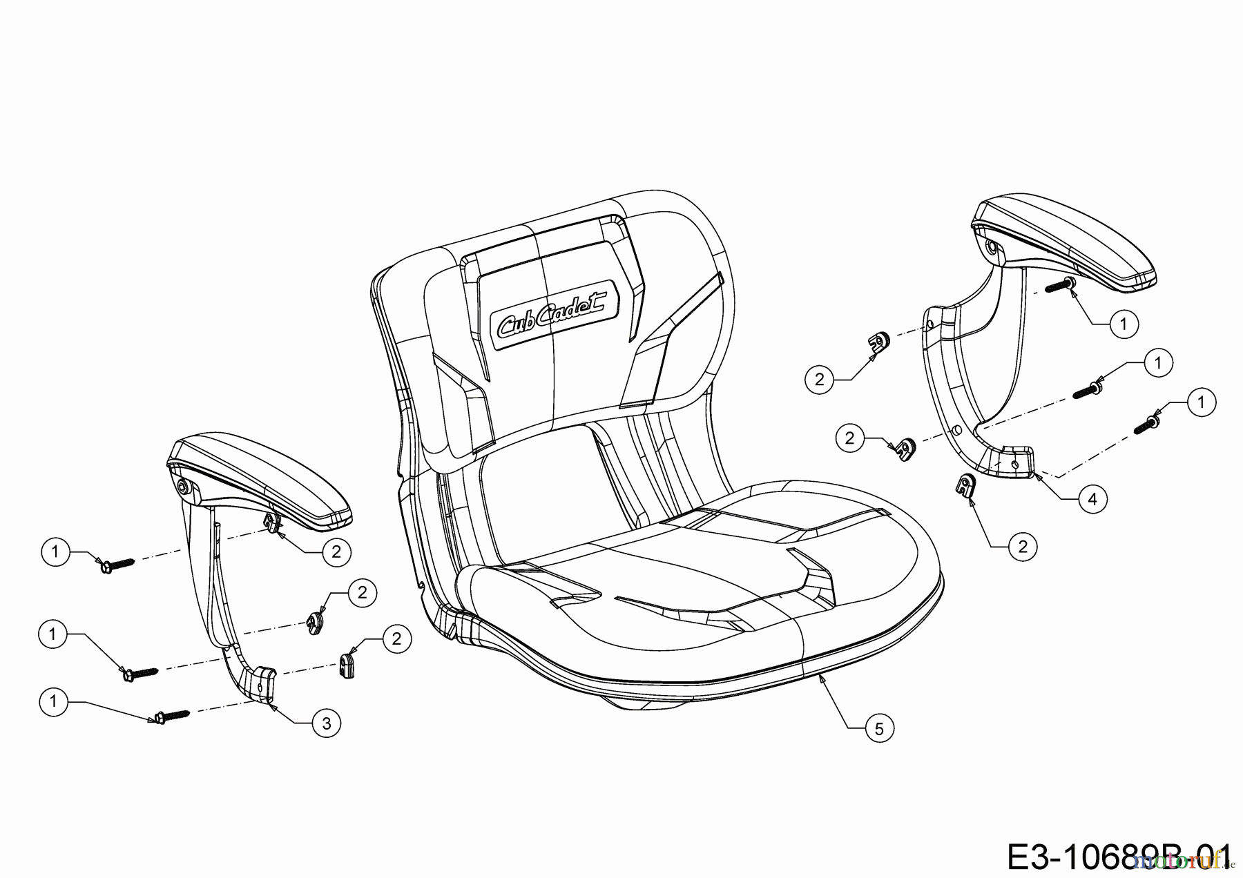  Cub Cadet E-Lawn tractors XT2 ES107 33ABA7CS603 (2020) Seat