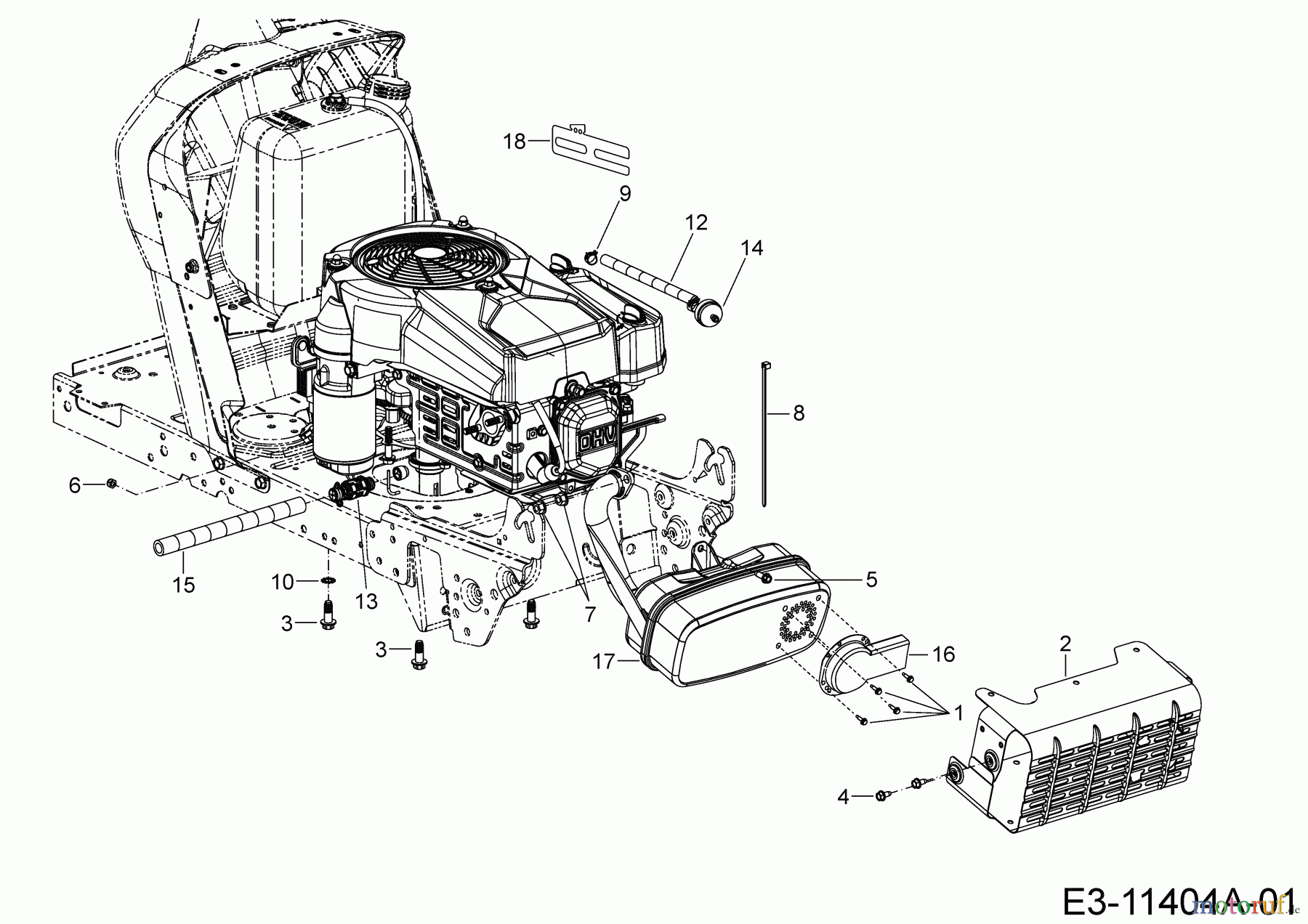  Cub Cadet Lawn tractors LT1 NR76 13A776DC603  (2019) Engine accessories