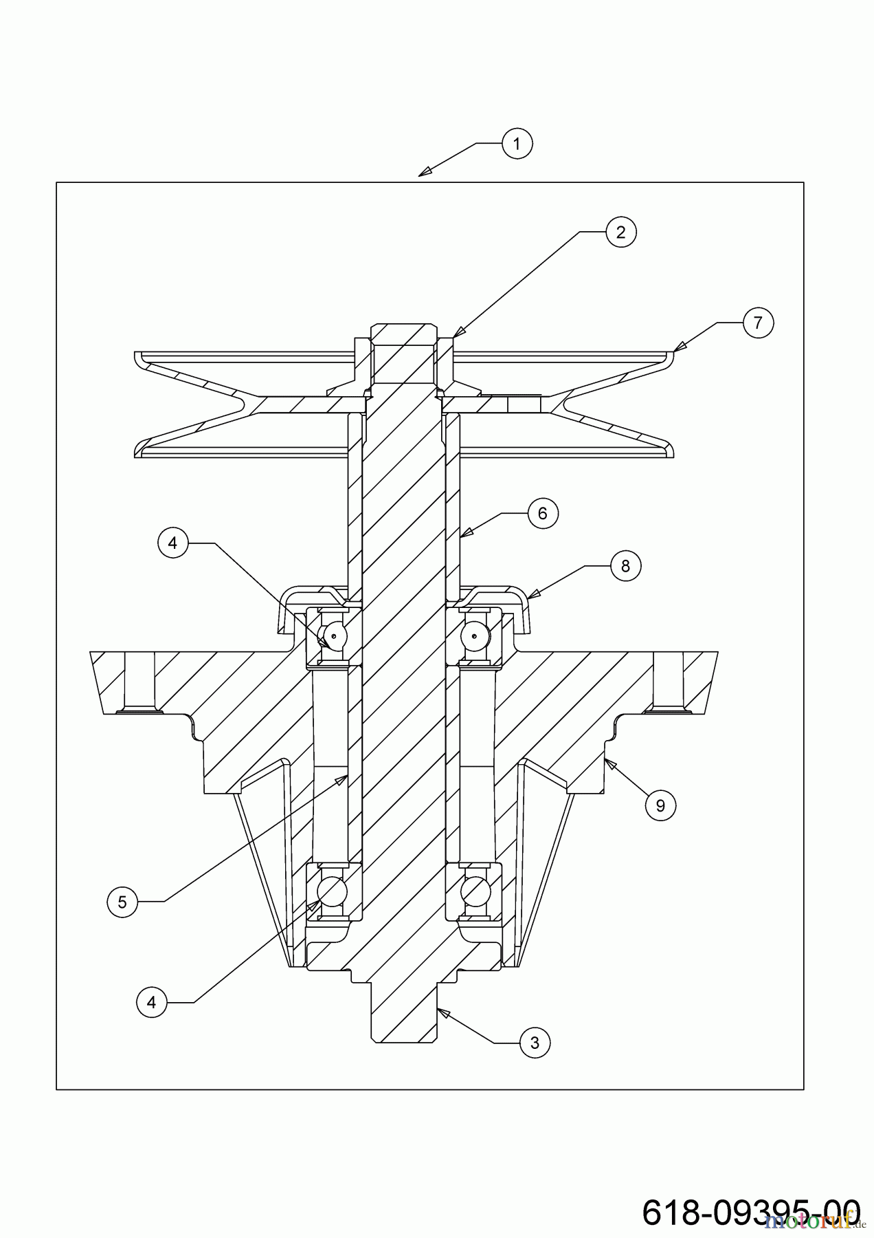  Cub Cadet Zero Turn XZ6 S117 17AIGBYN603 (2022) Spindle 618-09395