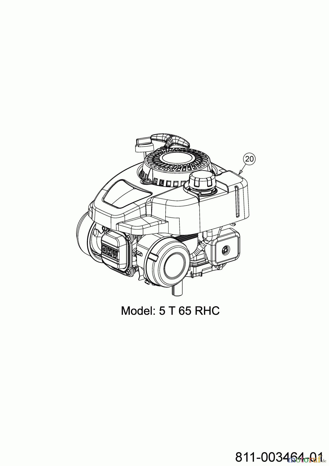  Cub Cadet Petrol mower self propelled LM3 CRC46S 12DBTVSC603 (2023) Engine