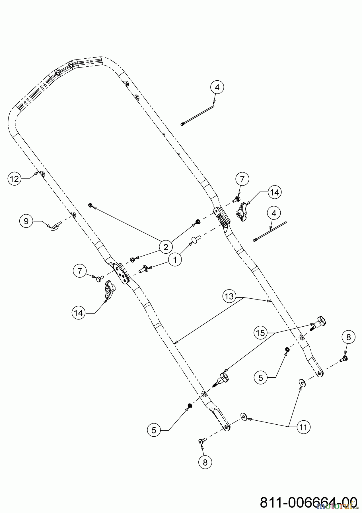  Cub Cadet Petrol mower LM1 AP46 11C-TQMG603 (2022) Handle