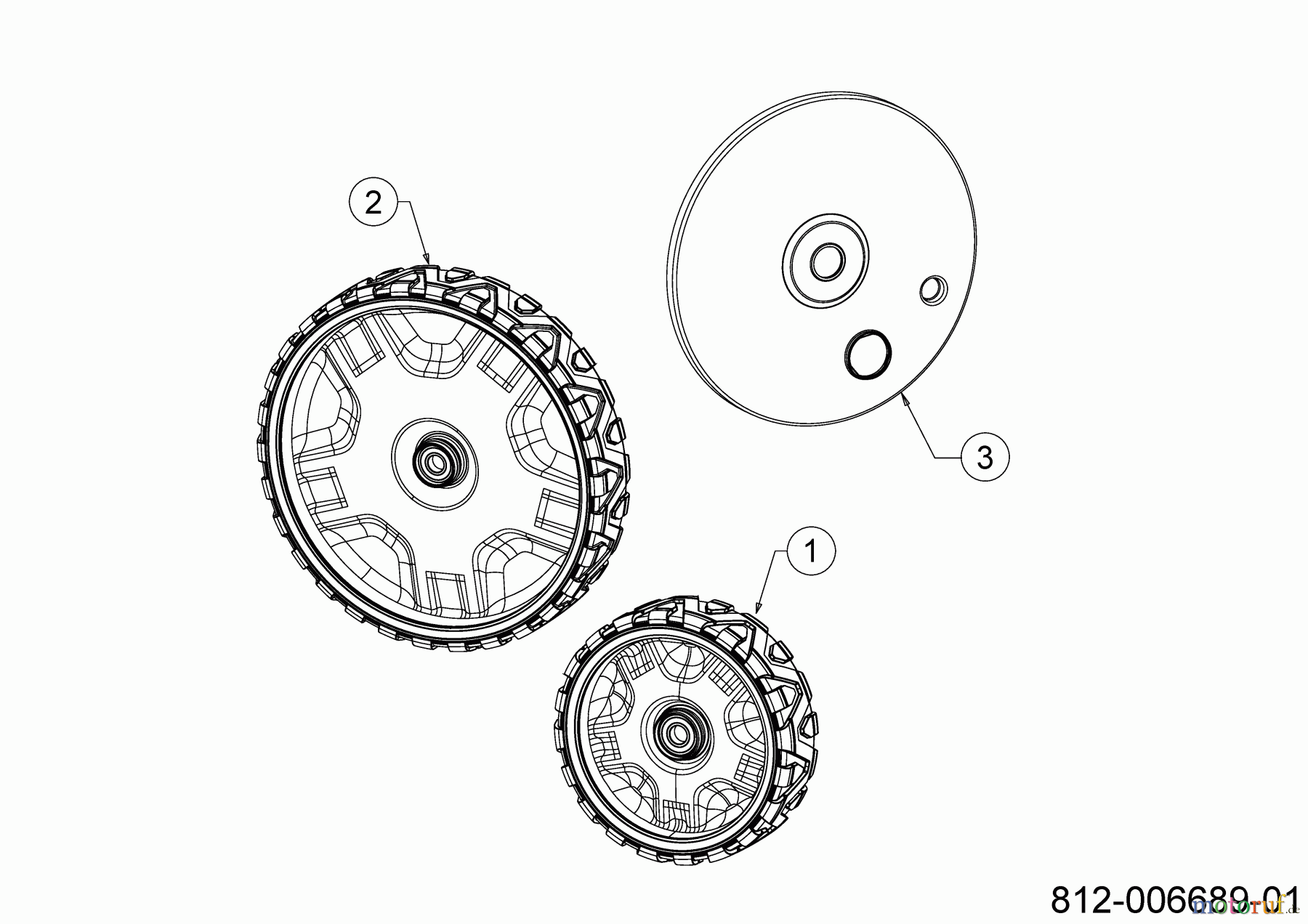  Cub Cadet Petrol mower self propelled LM3 CR46S 12DBTV5E603 (2021) Wheels