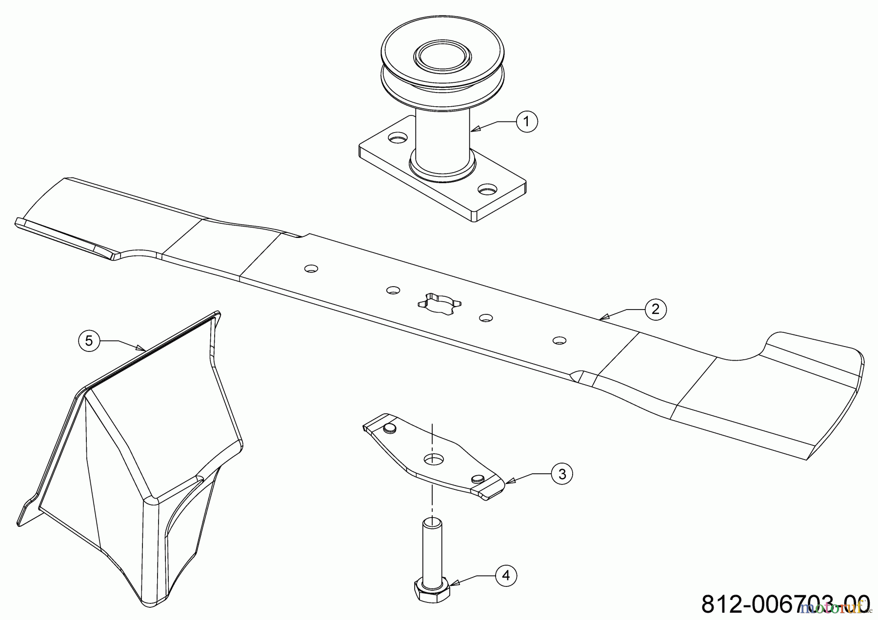  Cub Cadet Petrol mower self propelled LM3 CR53S 12DBPV5L603 (2021) Blade, Blade adapter, Mulch plug