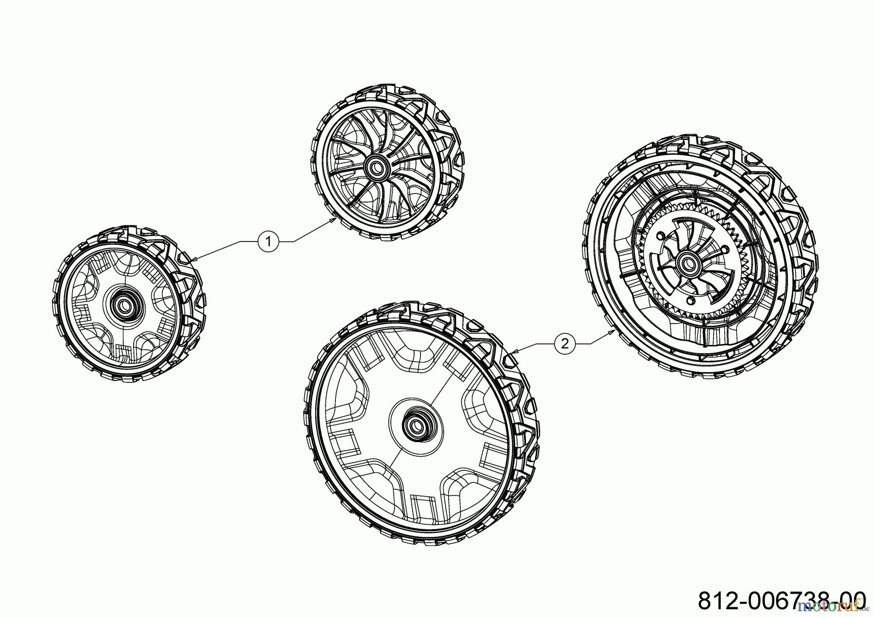  Cub Cadet Petrol mower self propelled LM3 DR53S 12EBPVKC603 (2022) Wheels