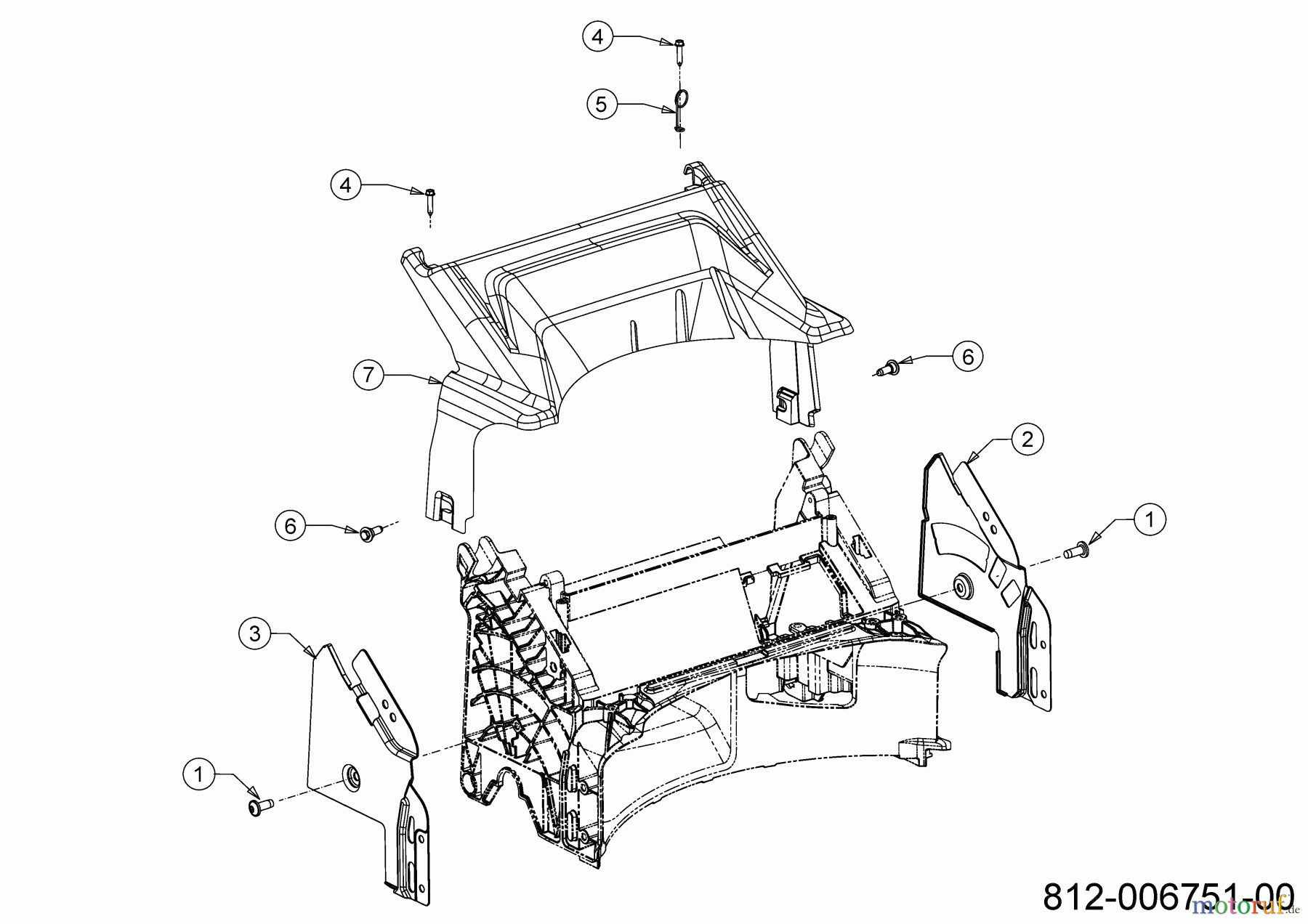  Cub Cadet Petrol mower self propelled LM3 DR53ES 12ECPVS7603 (2022) Rear baffle, Handle bracket