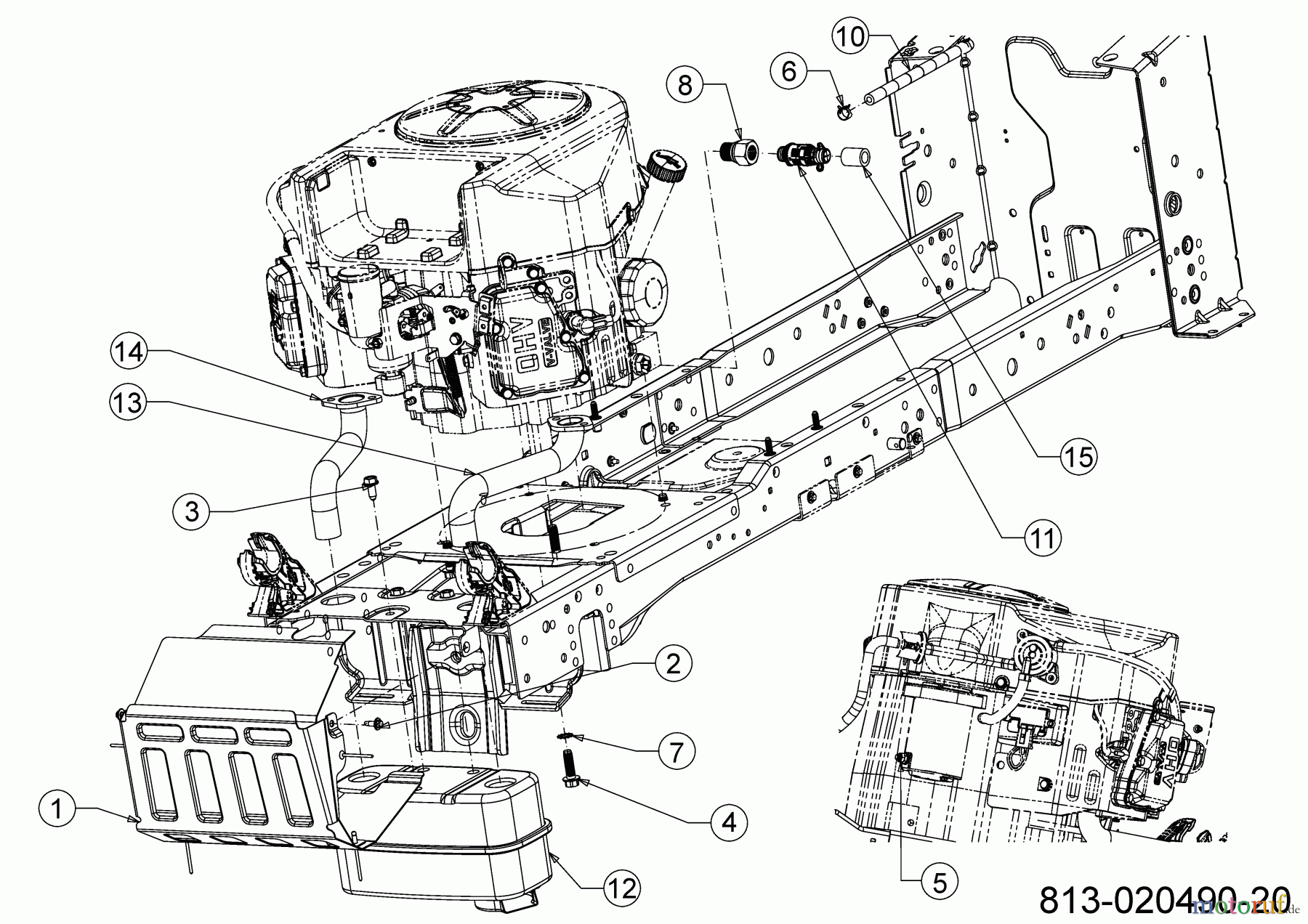  Cub Cadet Lawn tractors XT2 PR95 13AGA1TB603 (2023) Engine accessories