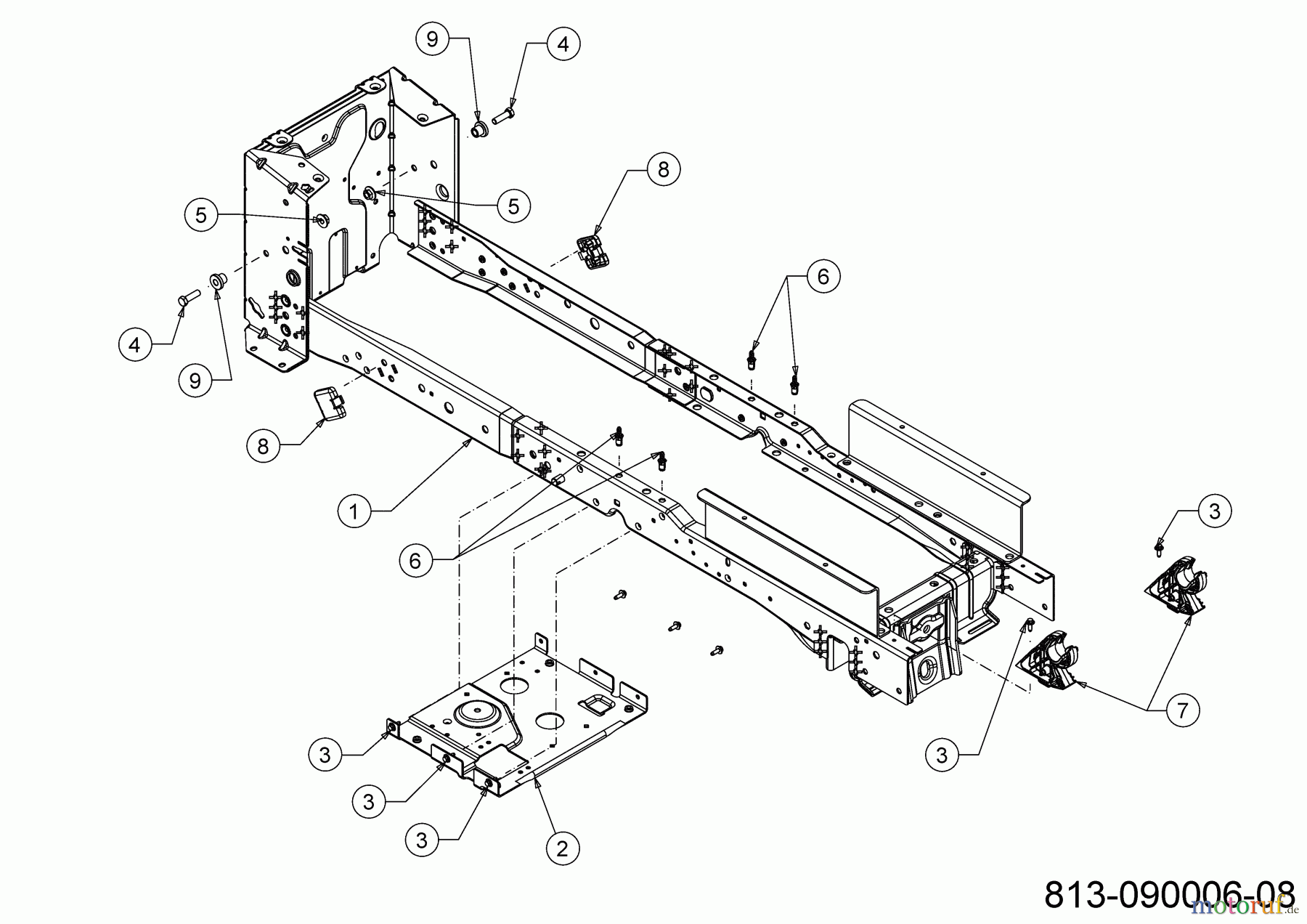  Cub Cadet E-Lawn tractors XT2 ES107 33ABA7CS603 (2021) Frame