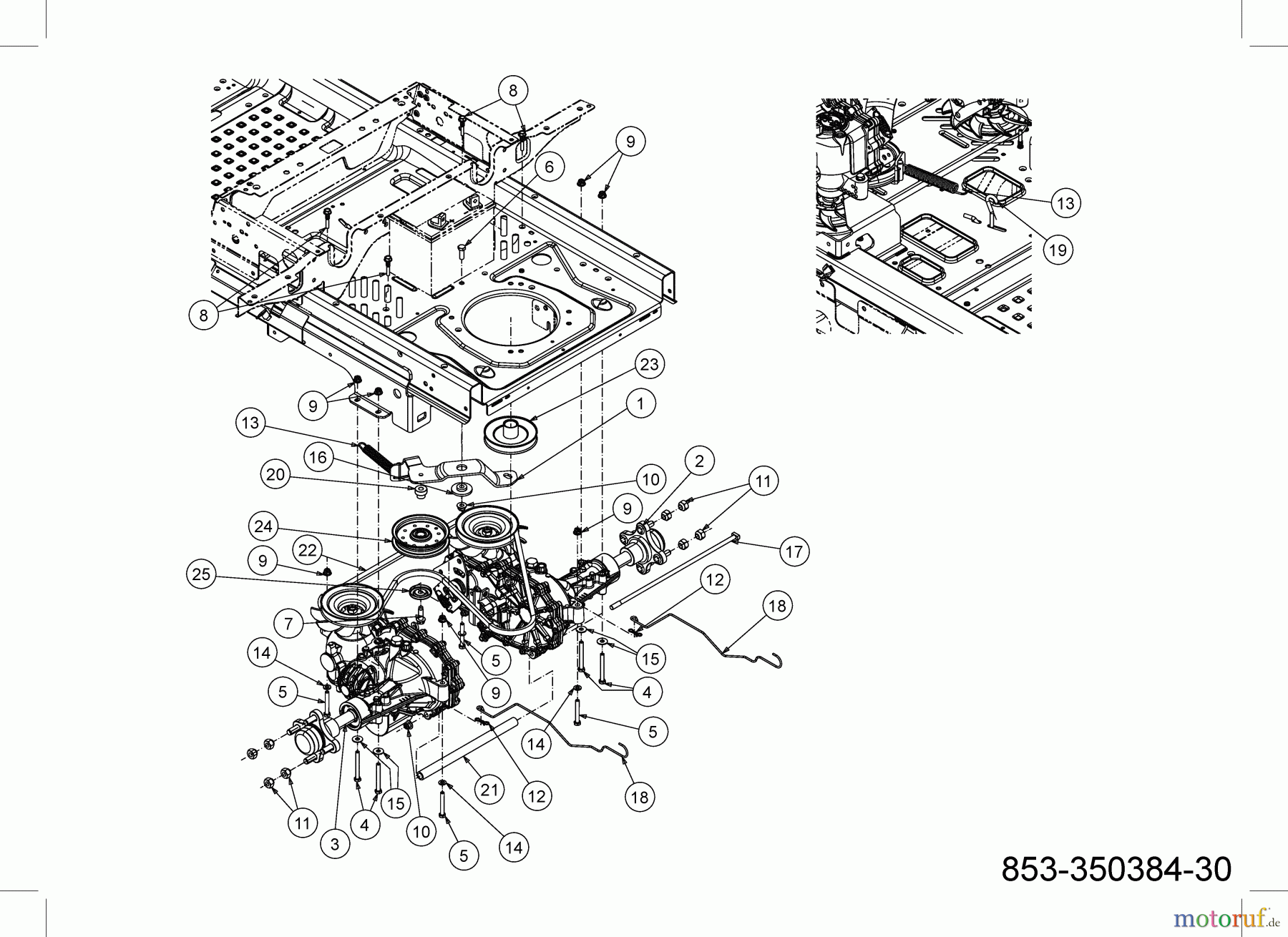  Cub Cadet Zero Turn XZ3 122 47AIDGHB603 (2022) Drive system