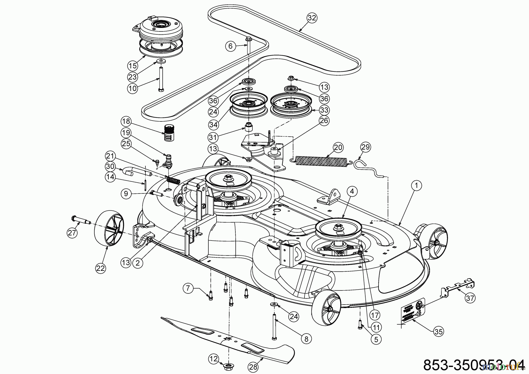  Cub Cadet Zero Turn XZ2 117I 17BWCBYT603  (2021) Mowing deck