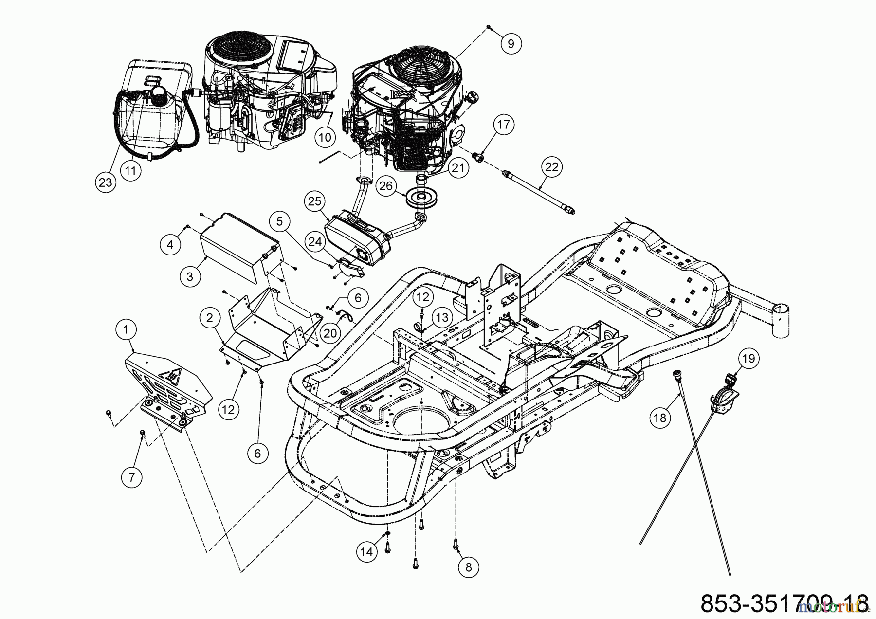  Cub Cadet Zero Turn XZ5 L137 17AIEACI603 (2021) Choke- and throttle control, Engine accessories until 27.10.2020