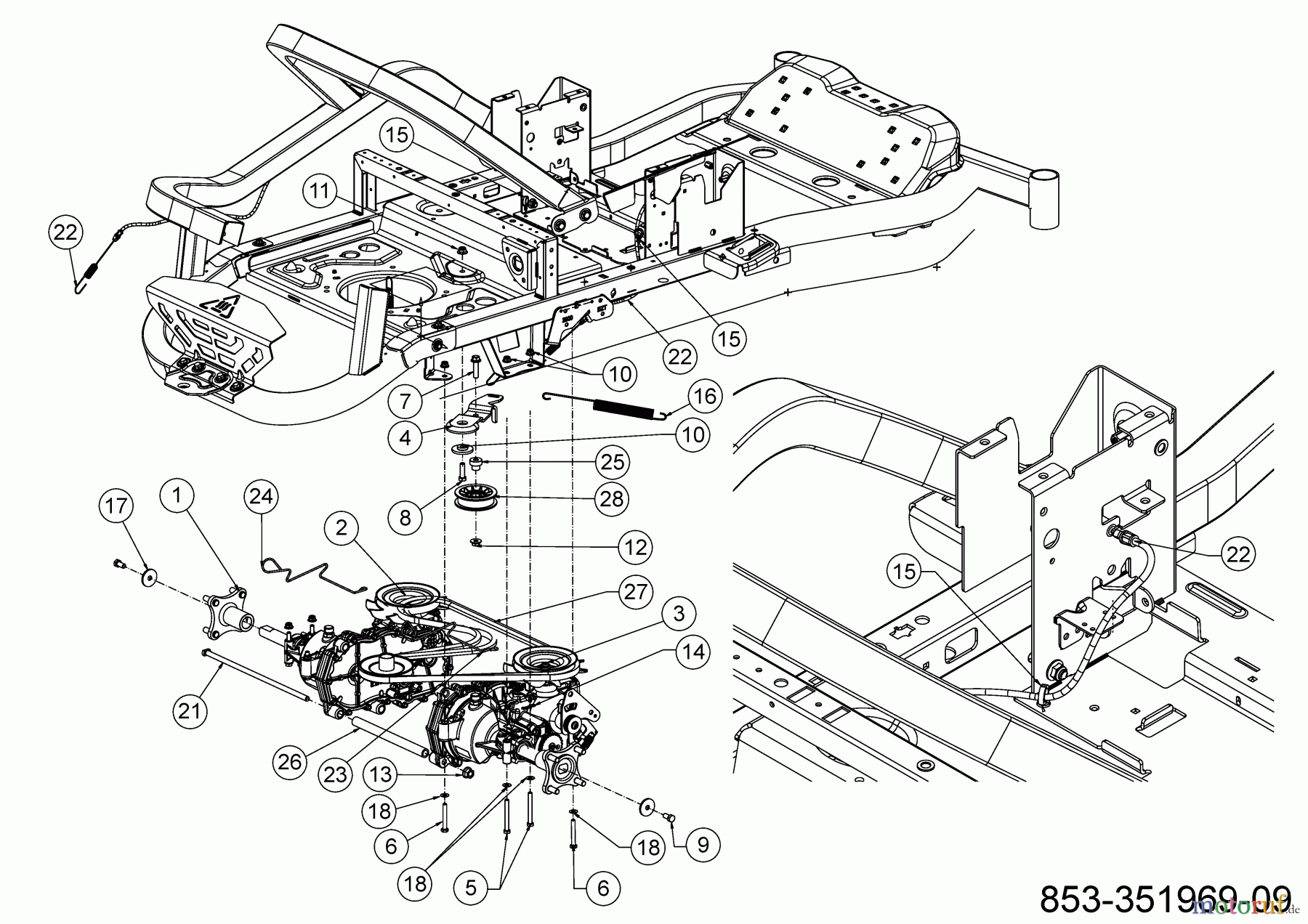  Cub Cadet Zero Turn XZ5 L107 17BAEACS603 (2022) Drive system