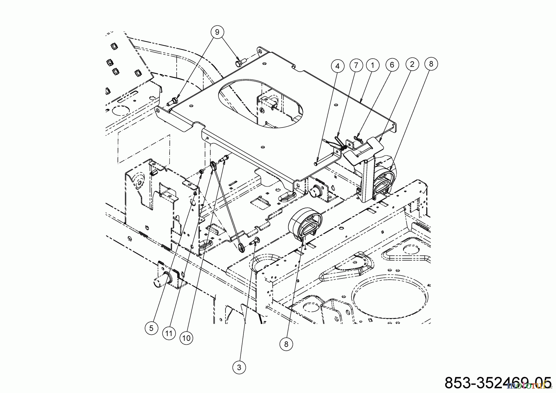  Cub Cadet Zero Turn XZ7 L122 ULTIMA 47AIAAA6603 (2021) Seat, Seat bracket, Seat adjustment