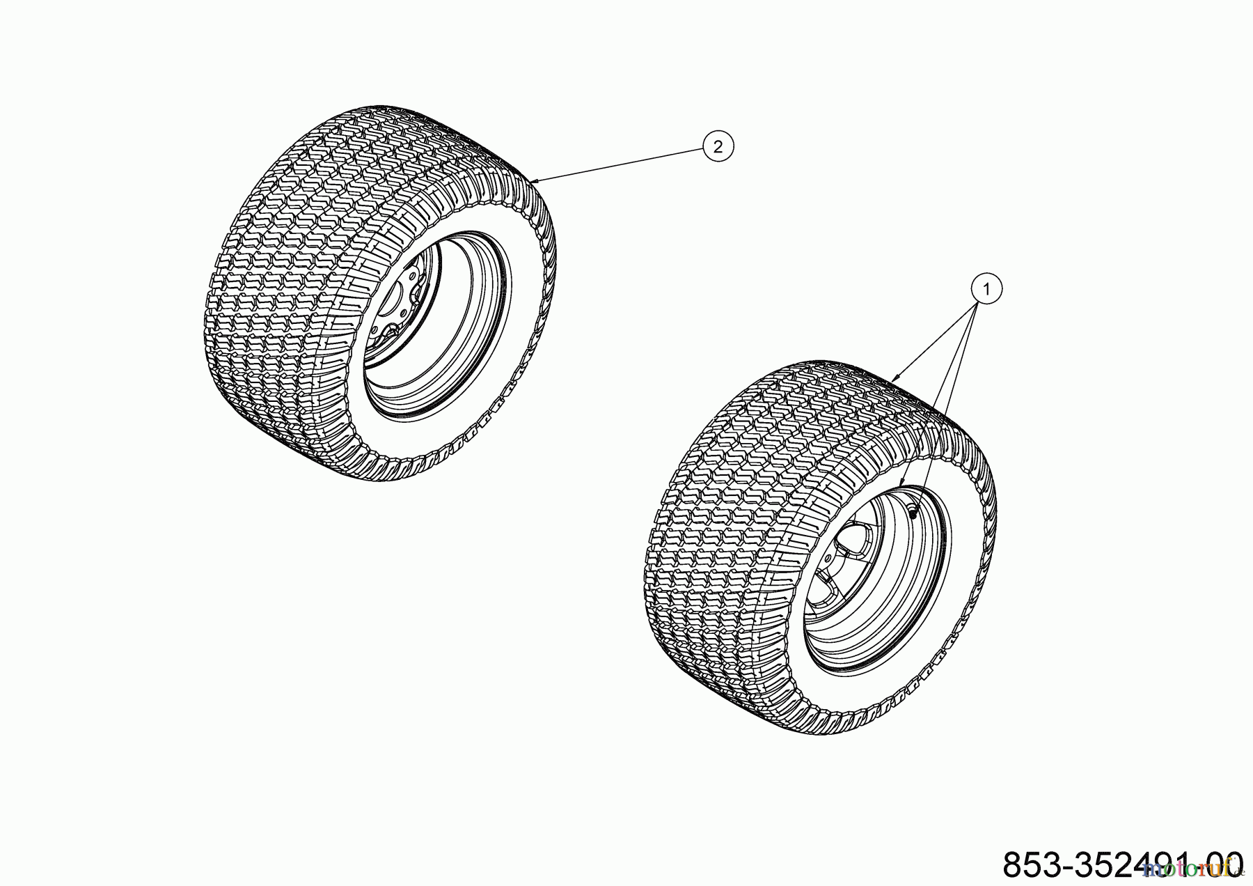  Cub Cadet Zero Turn XZ8 S122 ULTIMA 47AICAB6603 (2023) Rear wheels