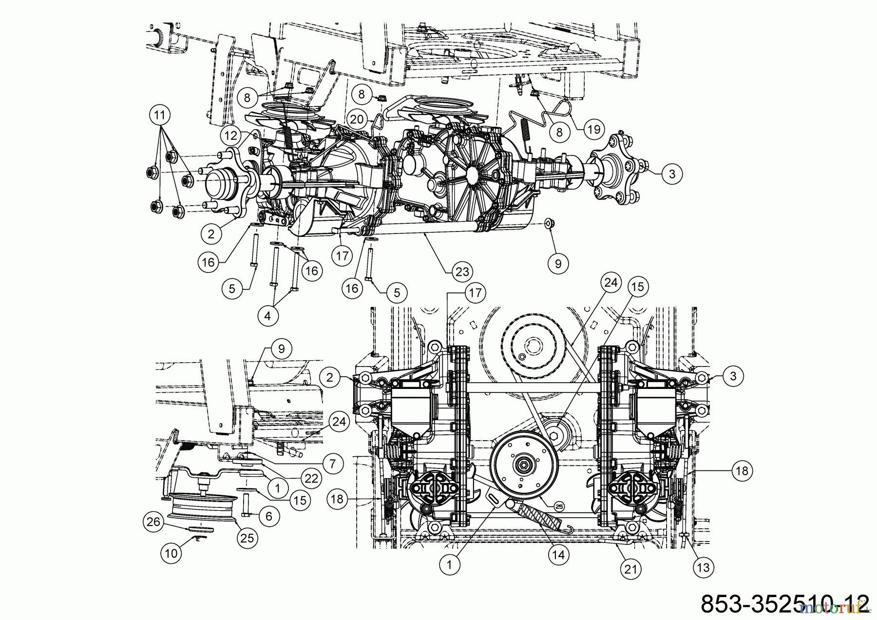  Cub Cadet Zero Turn XZ7 L122 ULTIMA 47AIAAA6603 (2022) Drive system