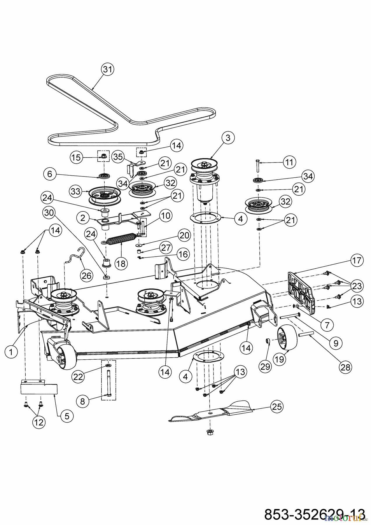  Cub Cadet Zero Turn XZ7 L122 ULTIMA 47AIAAA6603 (2022) Mowing deck