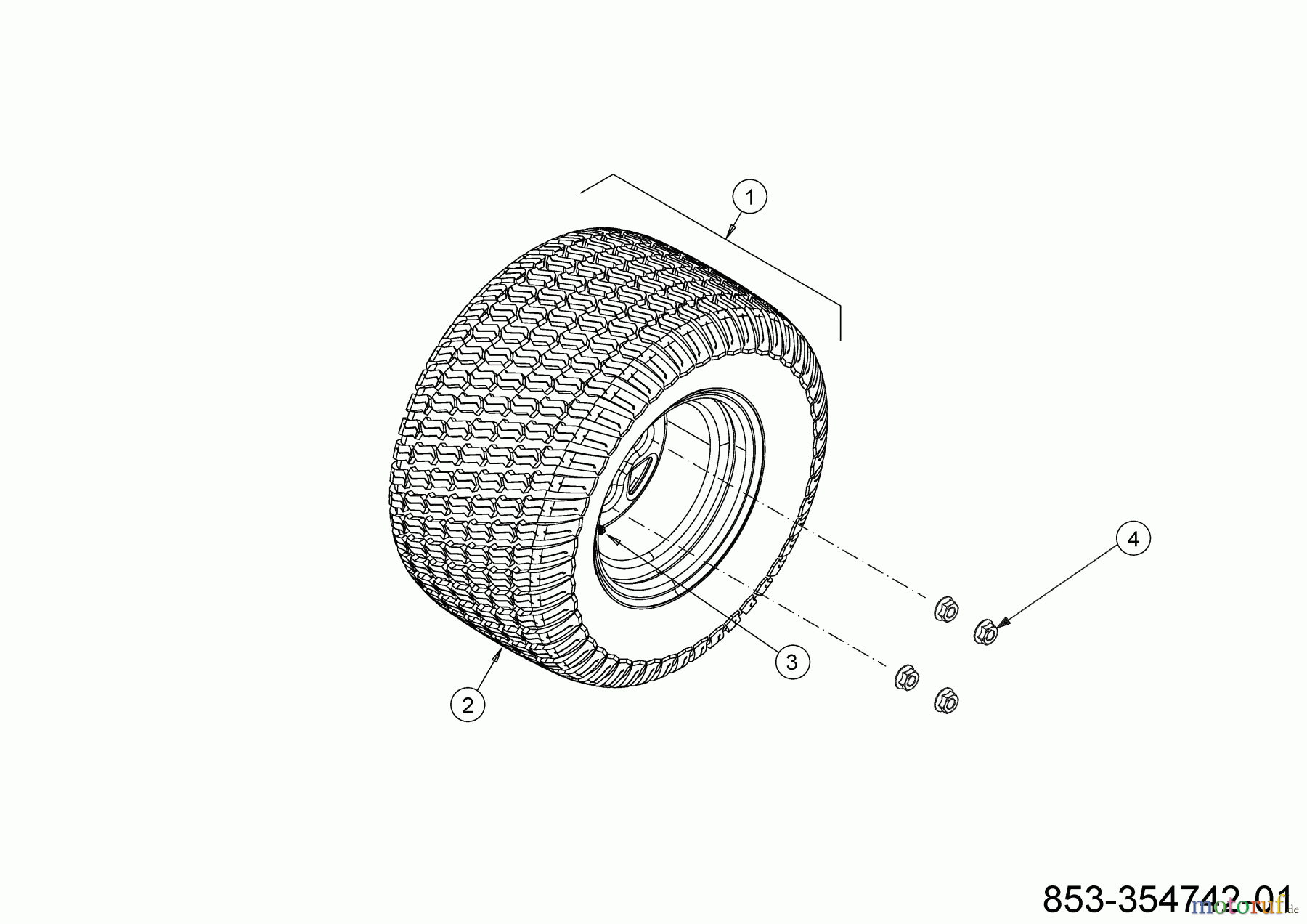  Cub Cadet Zero Turn XZ6 S127 17AIGGY2603 (2023) Rear wheels