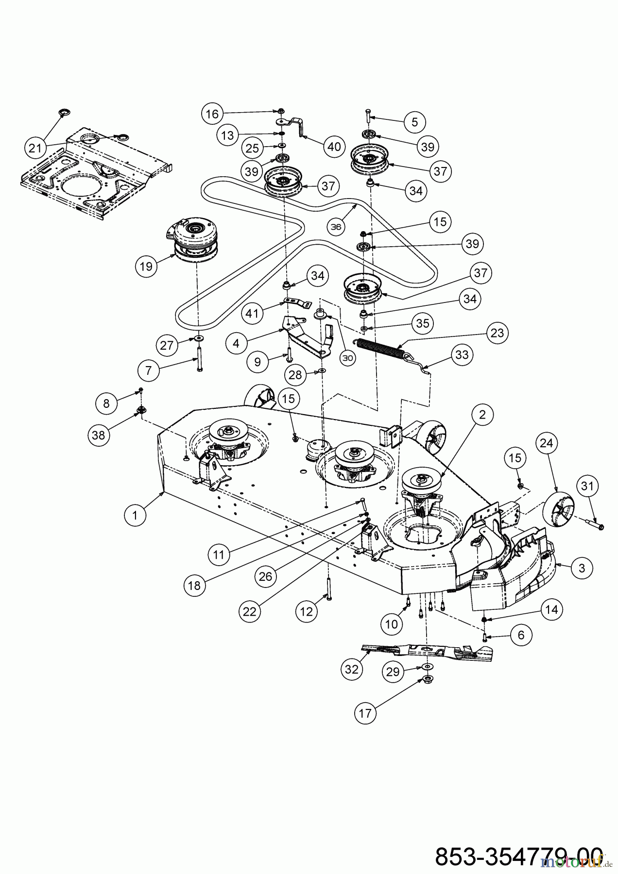  Cub Cadet Zero Turn XZ5 L137 17AIEAC3603 (2022) Mowing deck