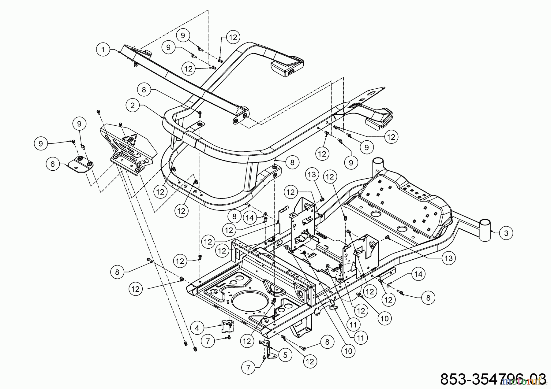  Cub Cadet Zero Turn XZ5 L137 17AIEAC3603 (2023) Frame