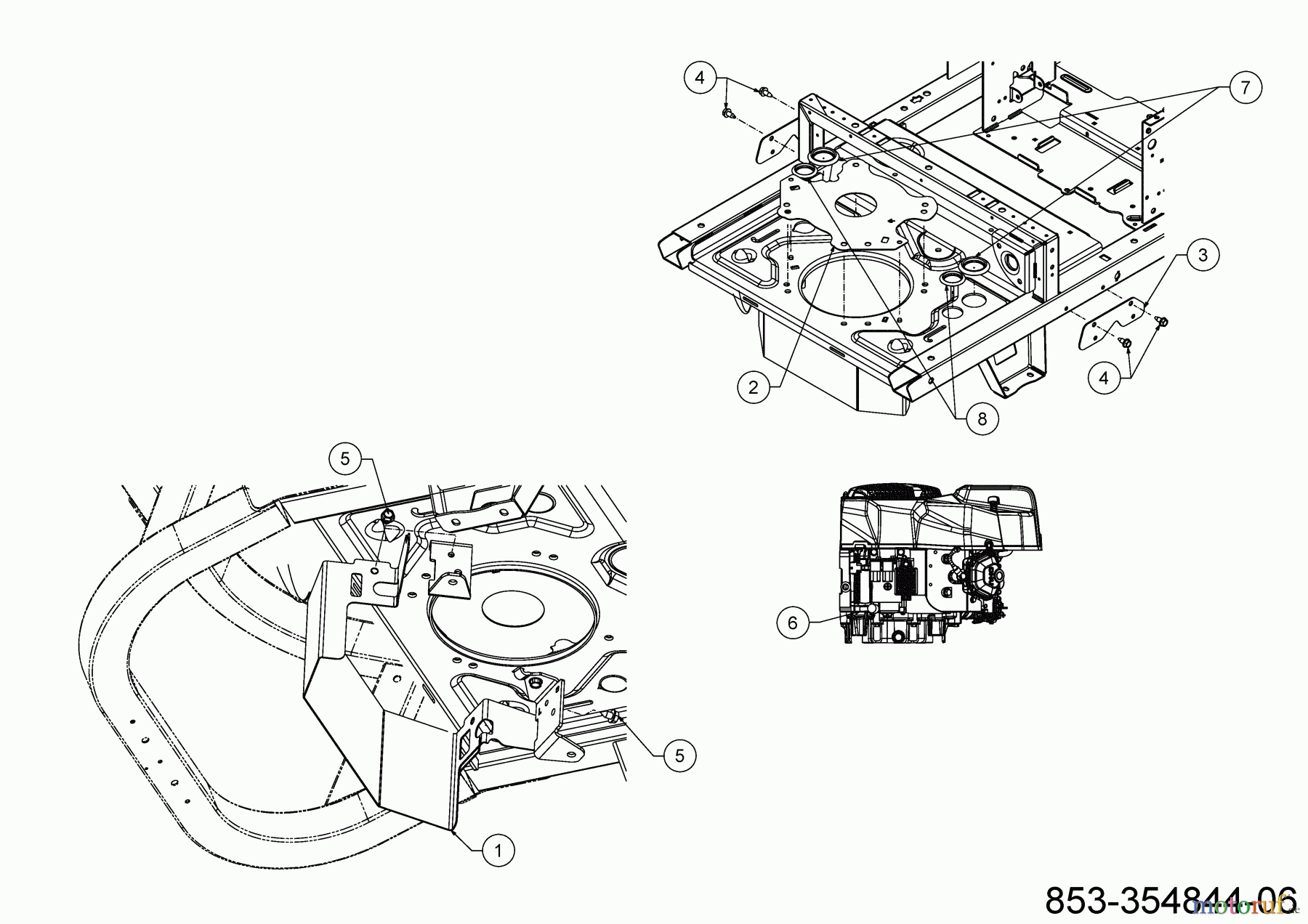  Cub Cadet Zero Turn XZ6 S127 17AIGGY2603 (2023) Bracket plates frame