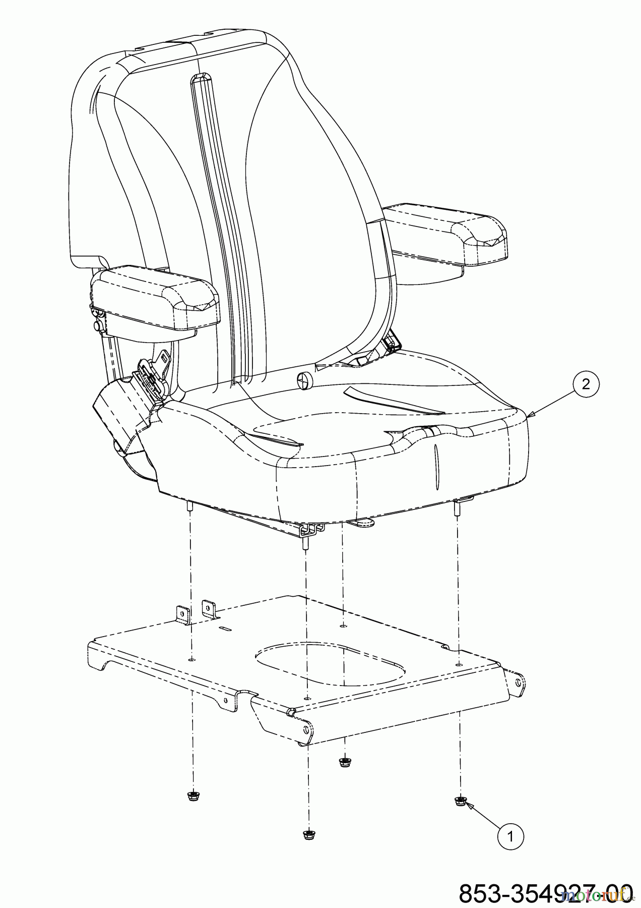  Cub Cadet Zero Turn XZ8 S122 ULTIMA 47AICAB6603 (2023) Seat