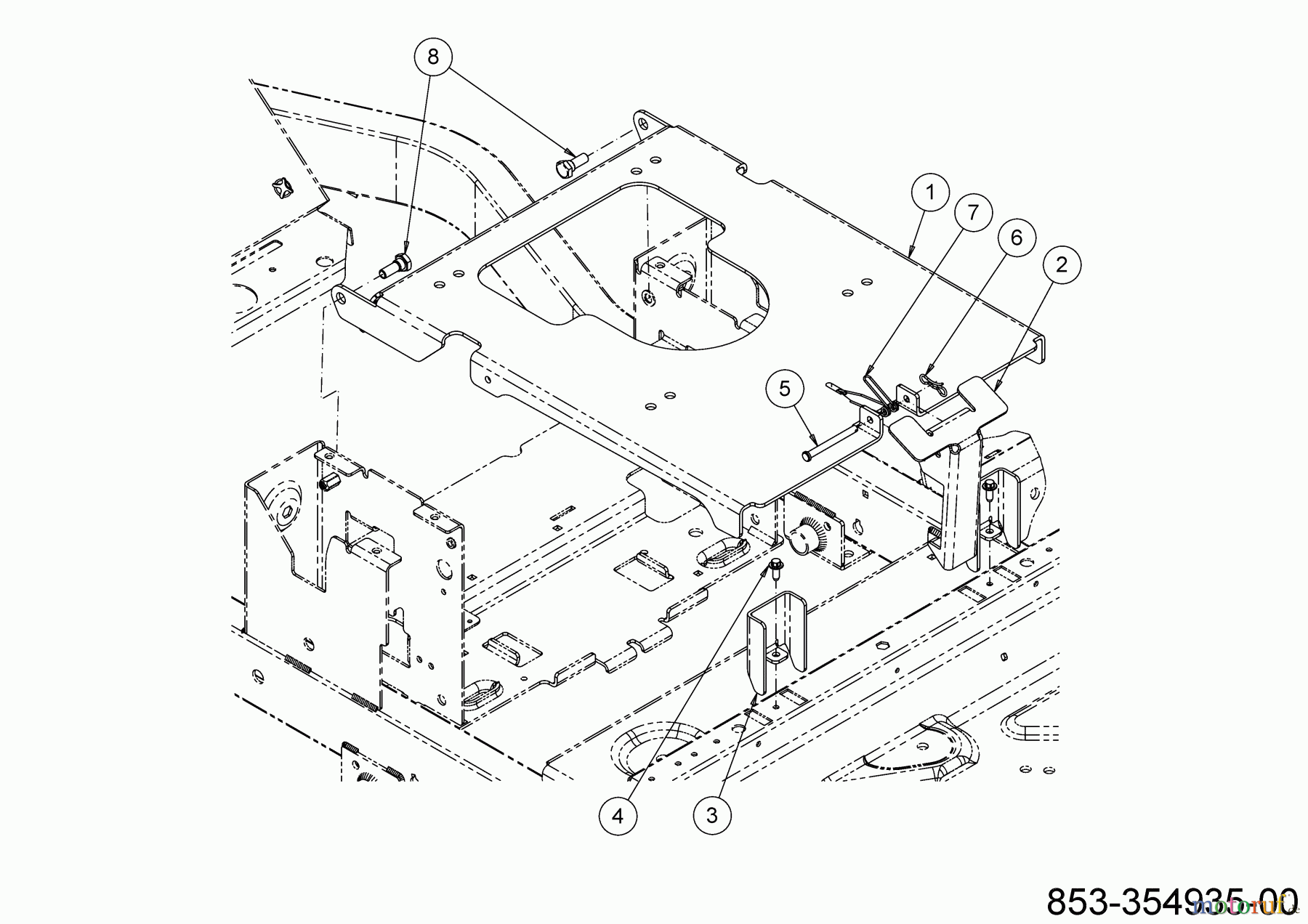  Cub Cadet Zero Turn XZ8 S137I ULTIMA 47ATCAB7603 (2023) Seat bracket, Seat adjustment