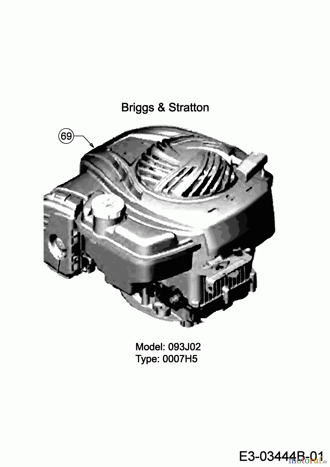  Cub Cadet Petrol mower self propelled LM3 CR53S 12DBPV5L603 (2021) Engine Briggs & Stratton