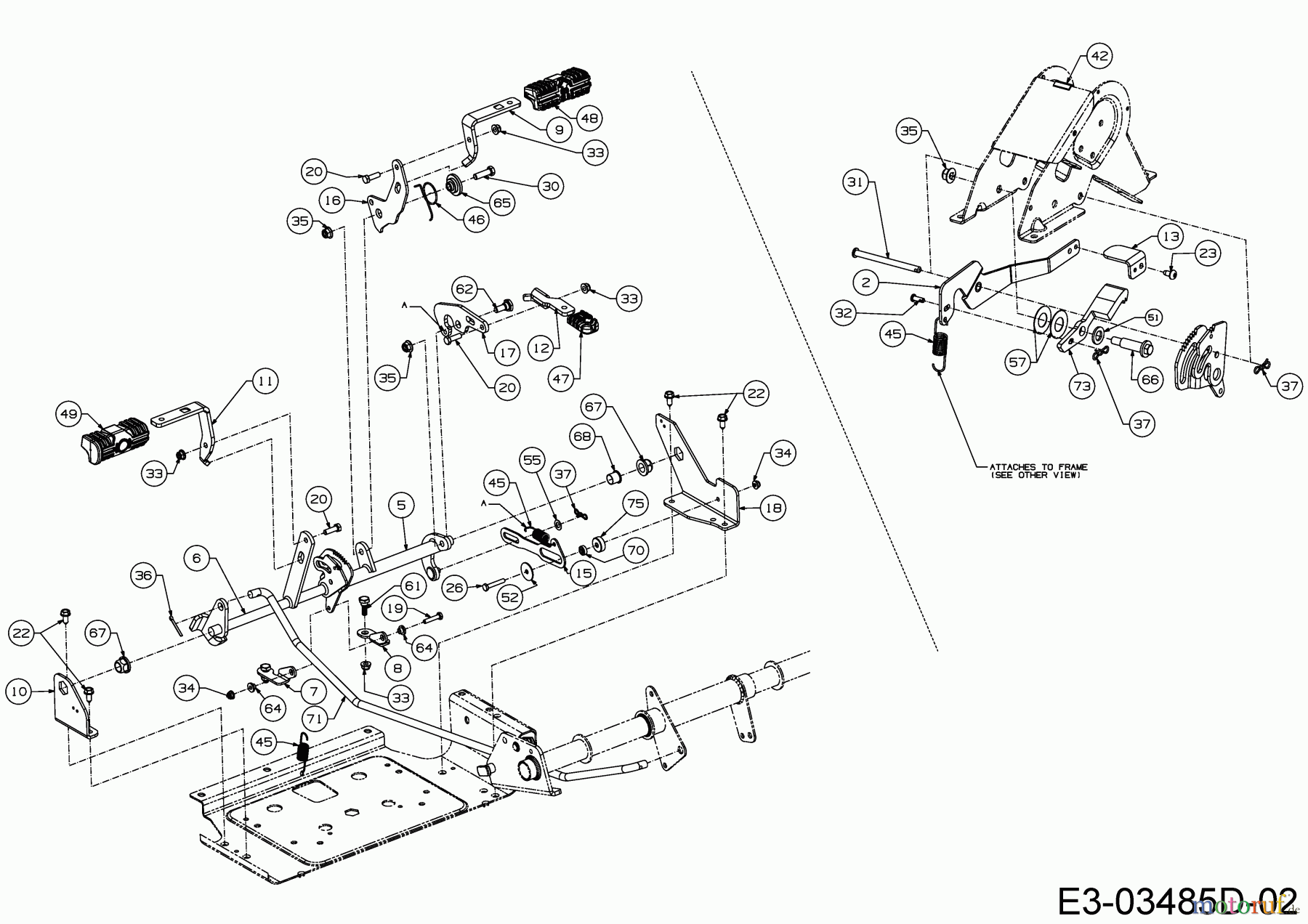  Cub Cadet Zero Turn XZ3 122 17CIDGHB603  (2021) Pedals