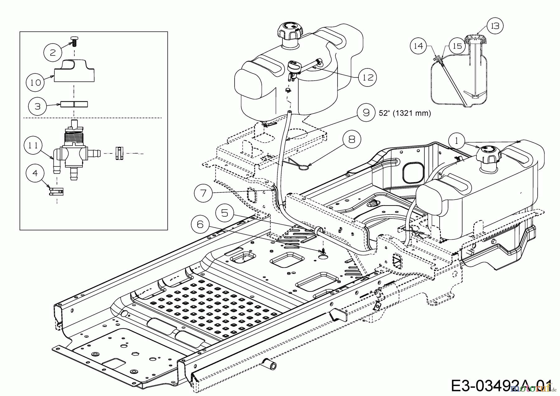  Cub Cadet Zero Turn XZ3 122 47AIDGHB603 (2022) Fuel tank