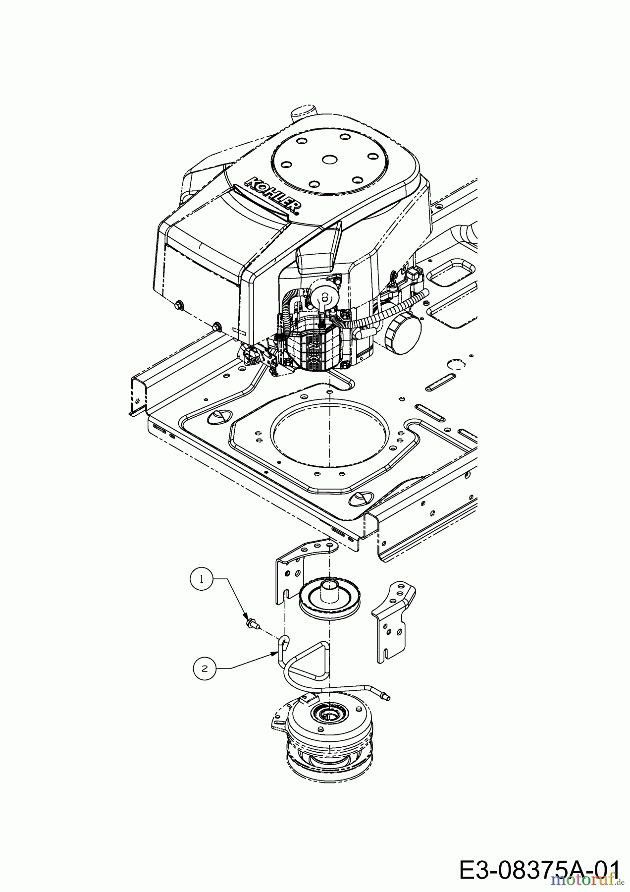  Cub Cadet Zero Turn XZ2 127 17BICBYQ603  (2021) Belt guide engine