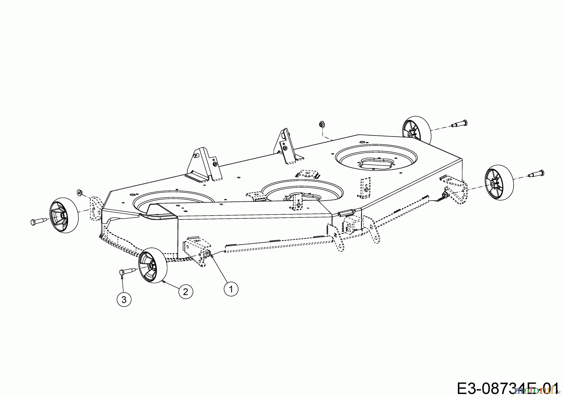  Cub Cadet E-Lawn tractors XT2 ES107 33ABA7CS603 (2020) Wheels mowing deck from 27.11.2019