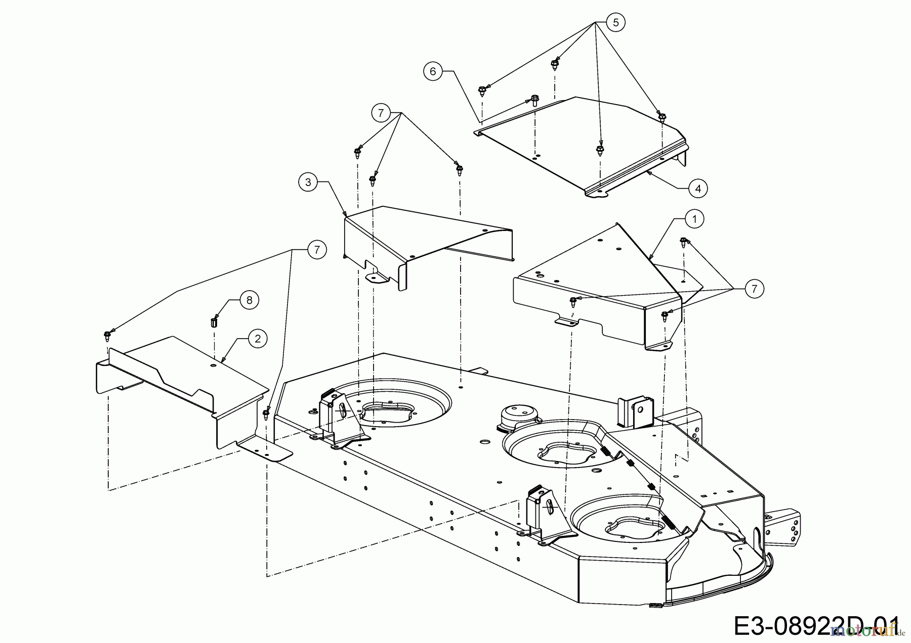  Cub Cadet Zero Turn XZ5 L137 17AIEACI603 (2021) Cover mowing deck