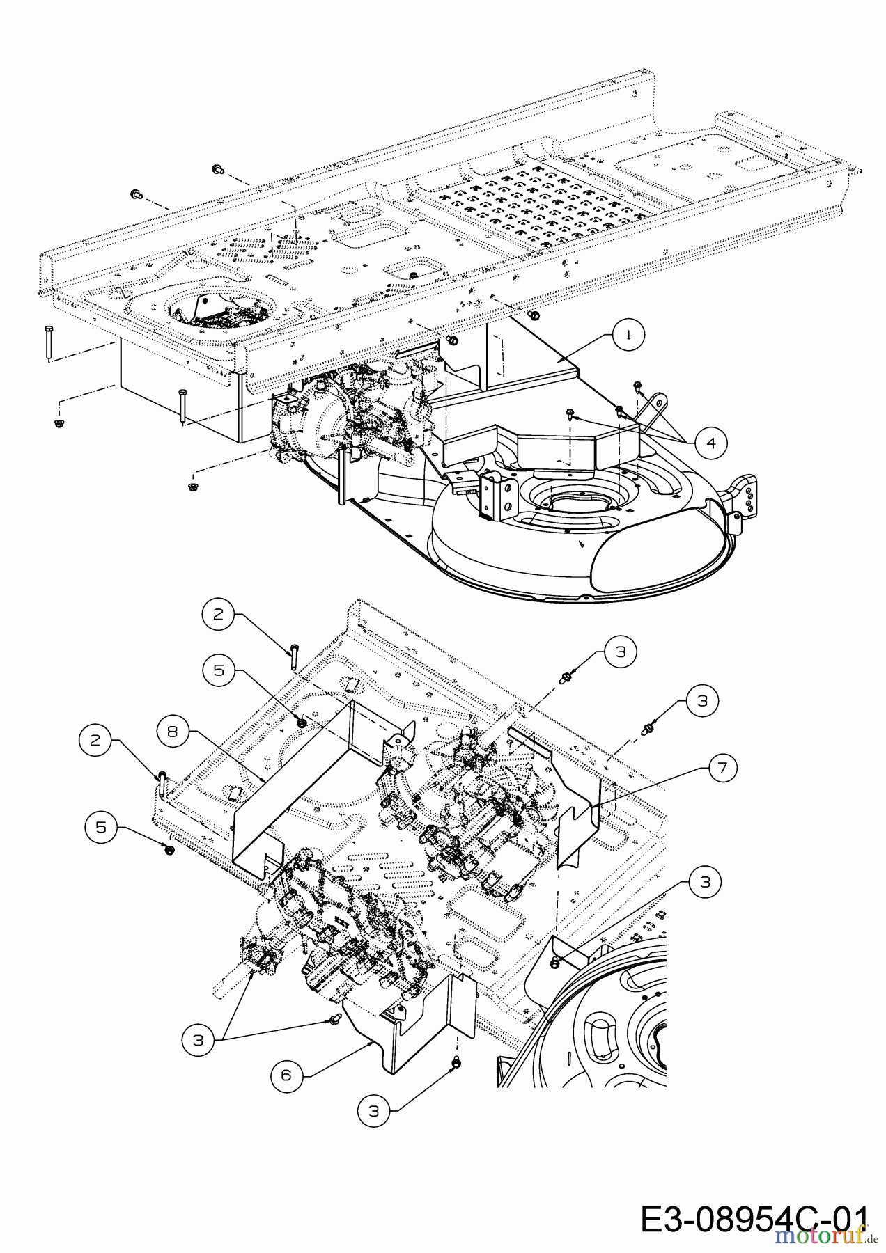  Cub Cadet Zero Turn XZ2  107I 17BWCBYS603 (2021) Cover mowing deck