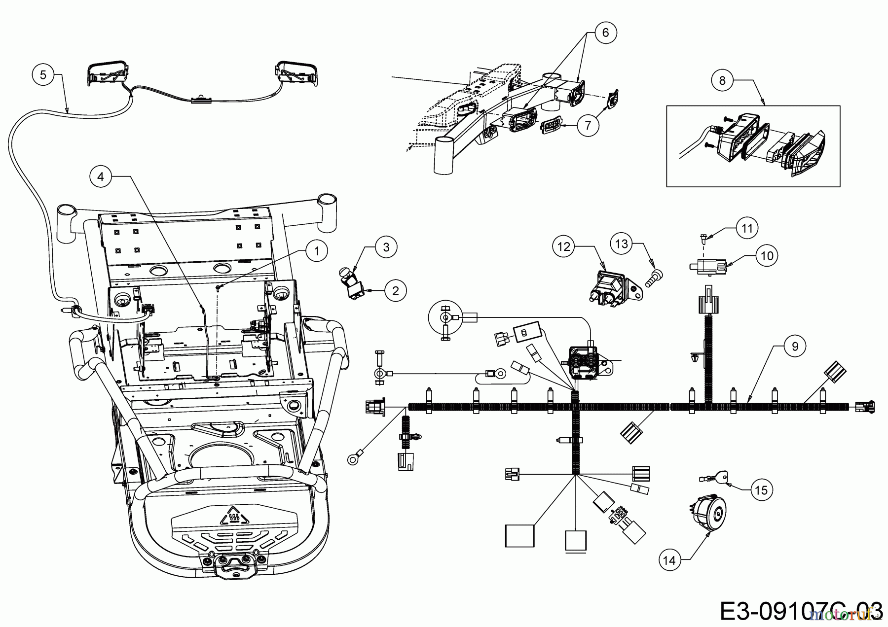  Cub Cadet Zero Turn XZ5 L107 17AAEACS603 (2021) Electric parts