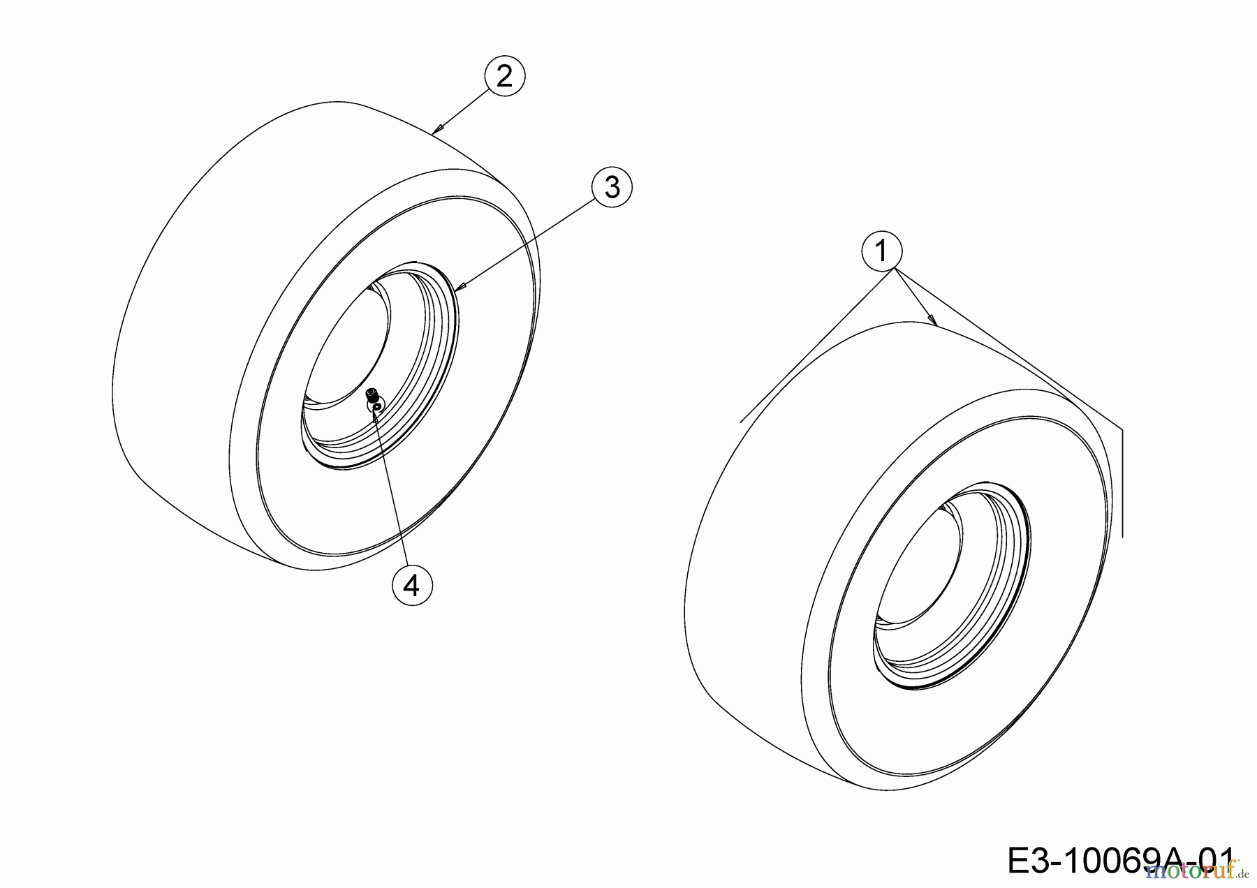  Cub Cadet Zero Turn XZ2 117I 17BWCBYT603  (2021) Rear wheels 18x8.5