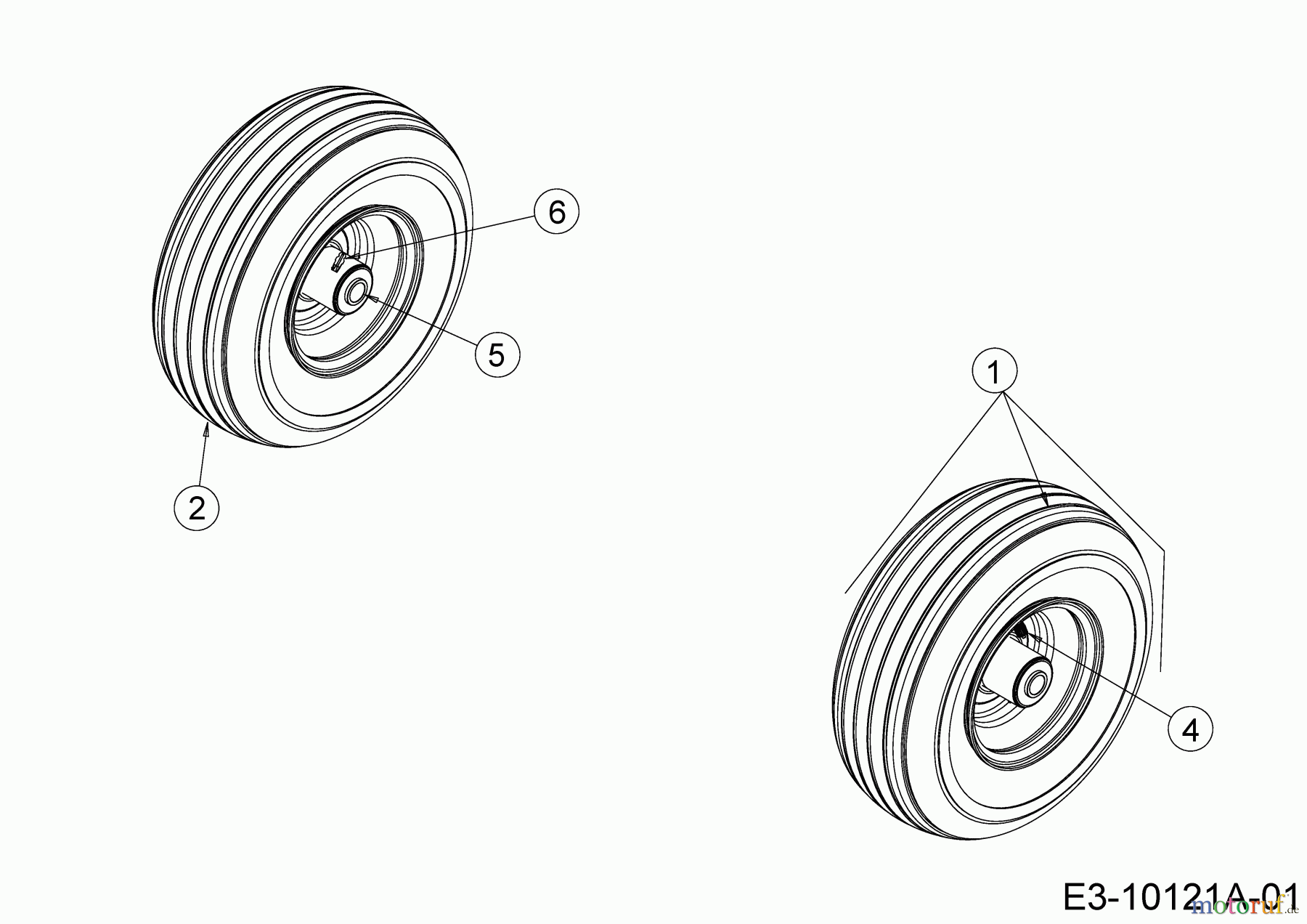  Cub Cadet Zero Turn XZ3 122 17CIDGHB603  (2021) Front wheels 13x5