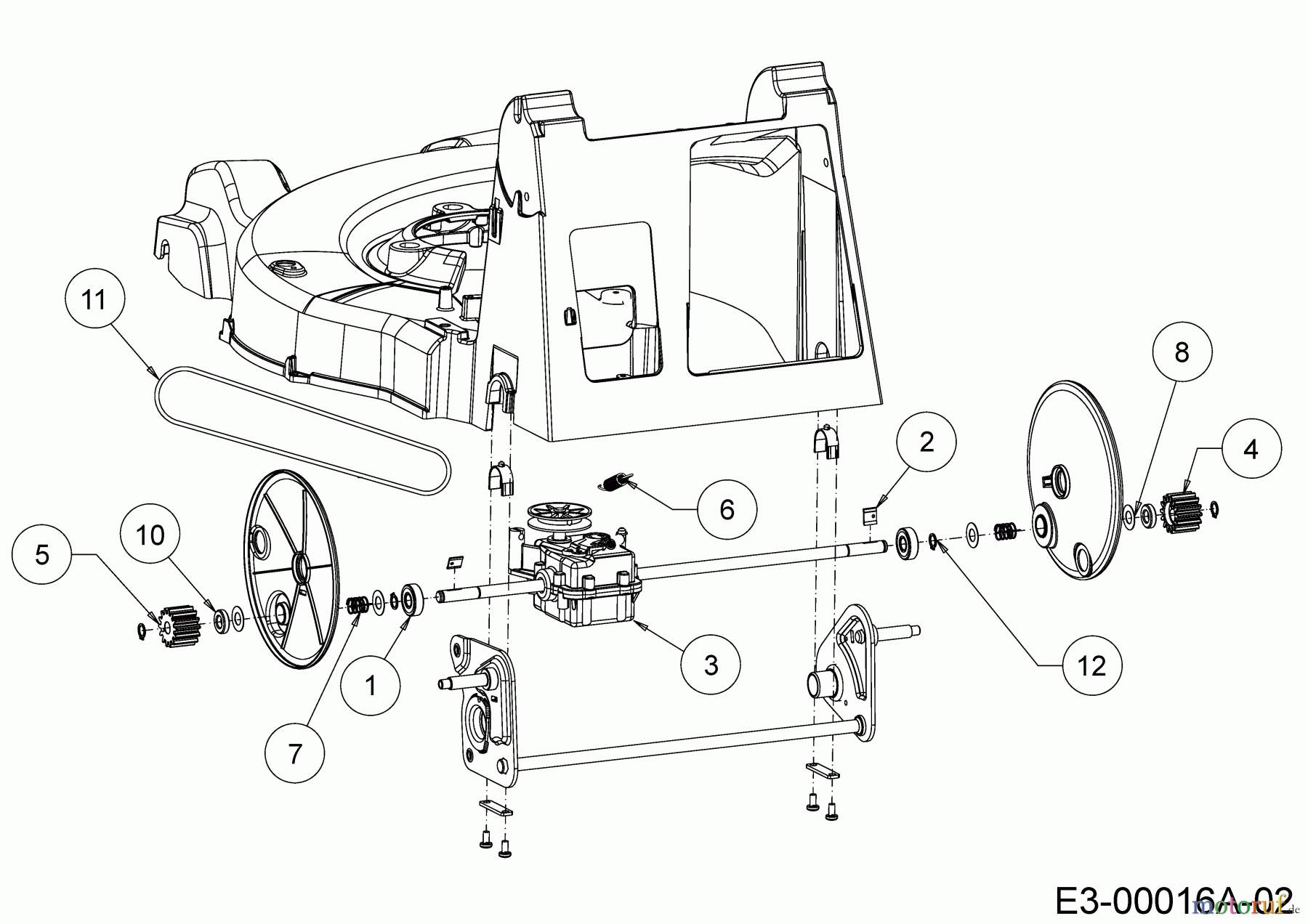  Wolf-Garten Petrol mower self propelled Expert 46 B S 12A-YA5L650  (2019) Gearbox, Belt