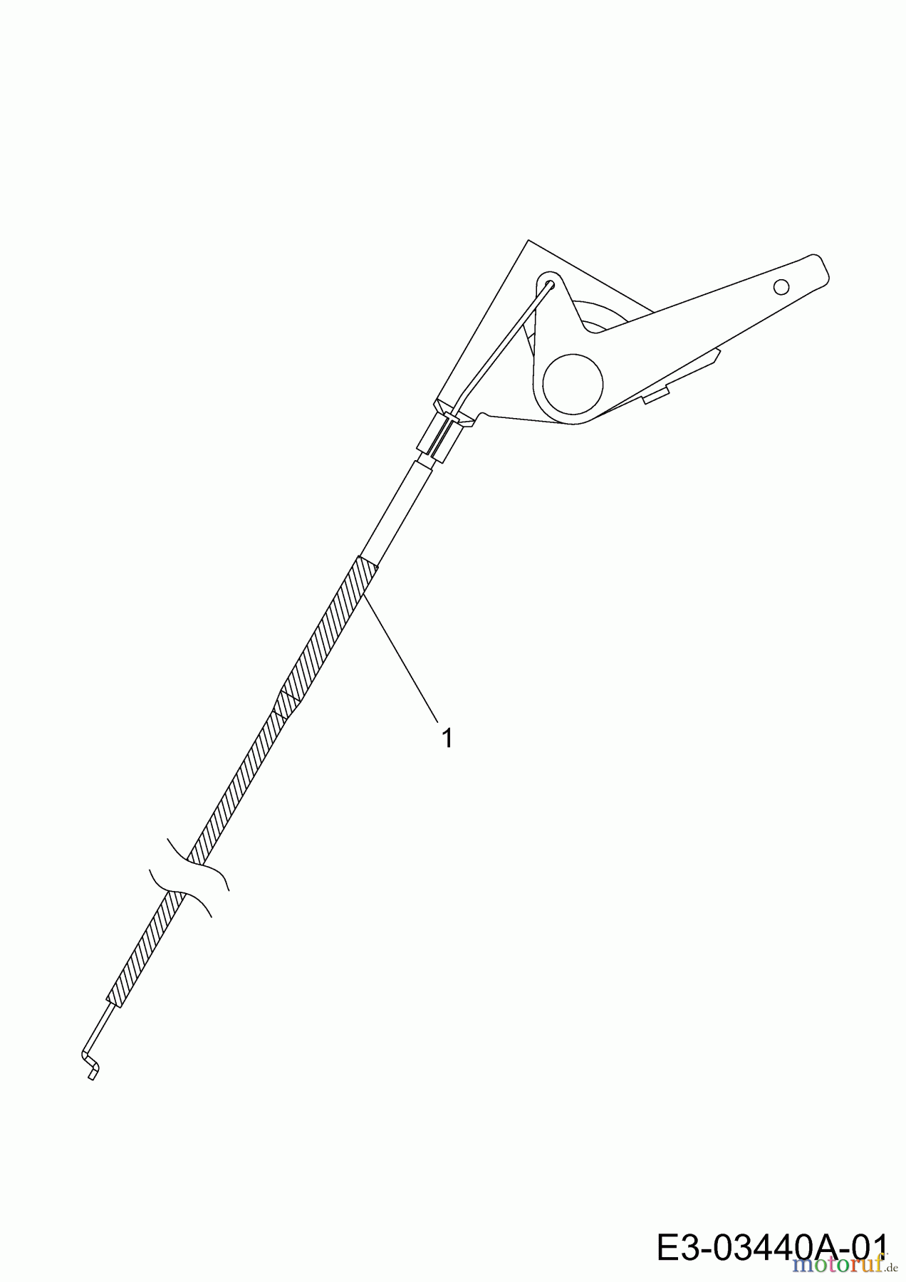  Wolf-Garten Lawn tractors Expert 107.180 H 13BG93WG650  (2014) Throttle cable