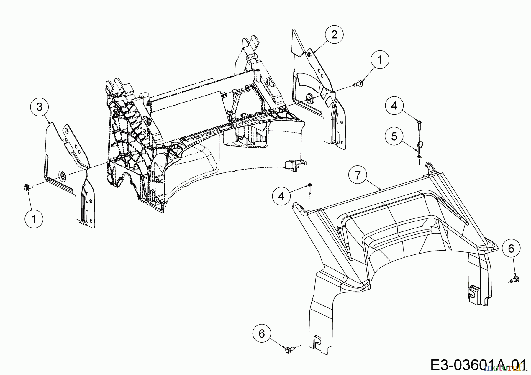  Wolf-Garten Petrol mower self propelled Expert 460 A 12A-TUKC650  (2015) Rear baffle